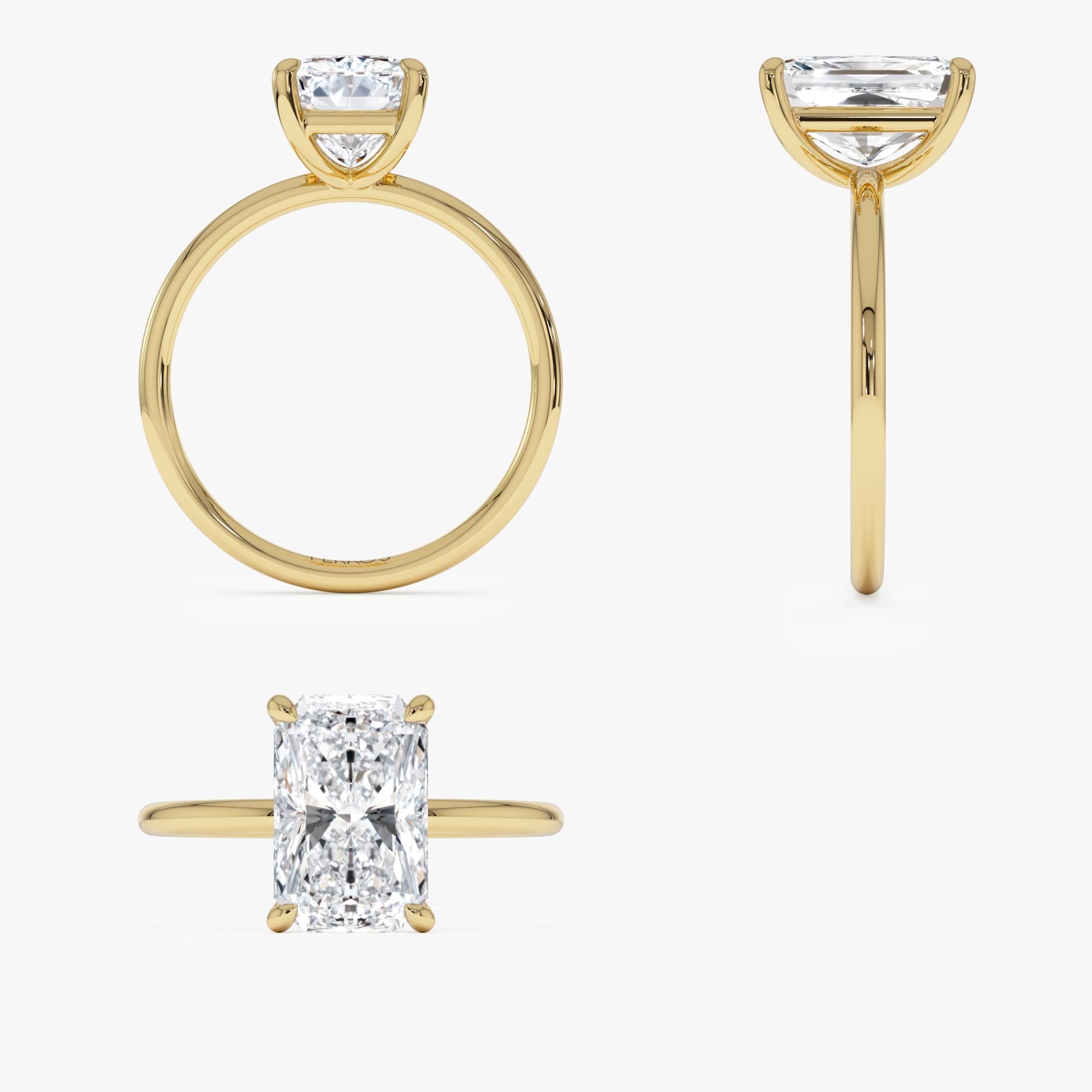 OBFJ0586 - 2.00 Ctw 14k Radiant Cut Prong Setting Lab Grown Diamond Engagement Ring – Corinne 10