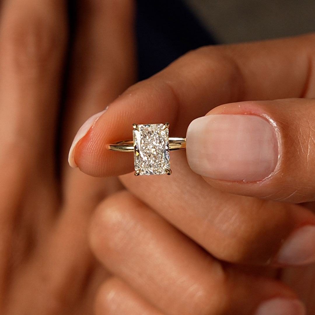 OBFJ0586 - 2.00 Ctw 14k Radiant Cut Prong Setting Lab Grown Diamond Engagement Ring – Corinne 2