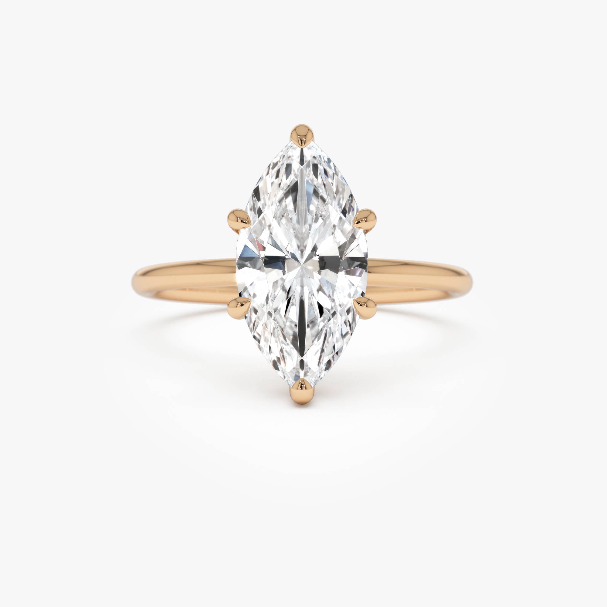 OBFJ0585 - 2.00 Ctw 14k Marquise Shape Prong Setting Lab Grown Diamond Engagement Ring – Verity 7