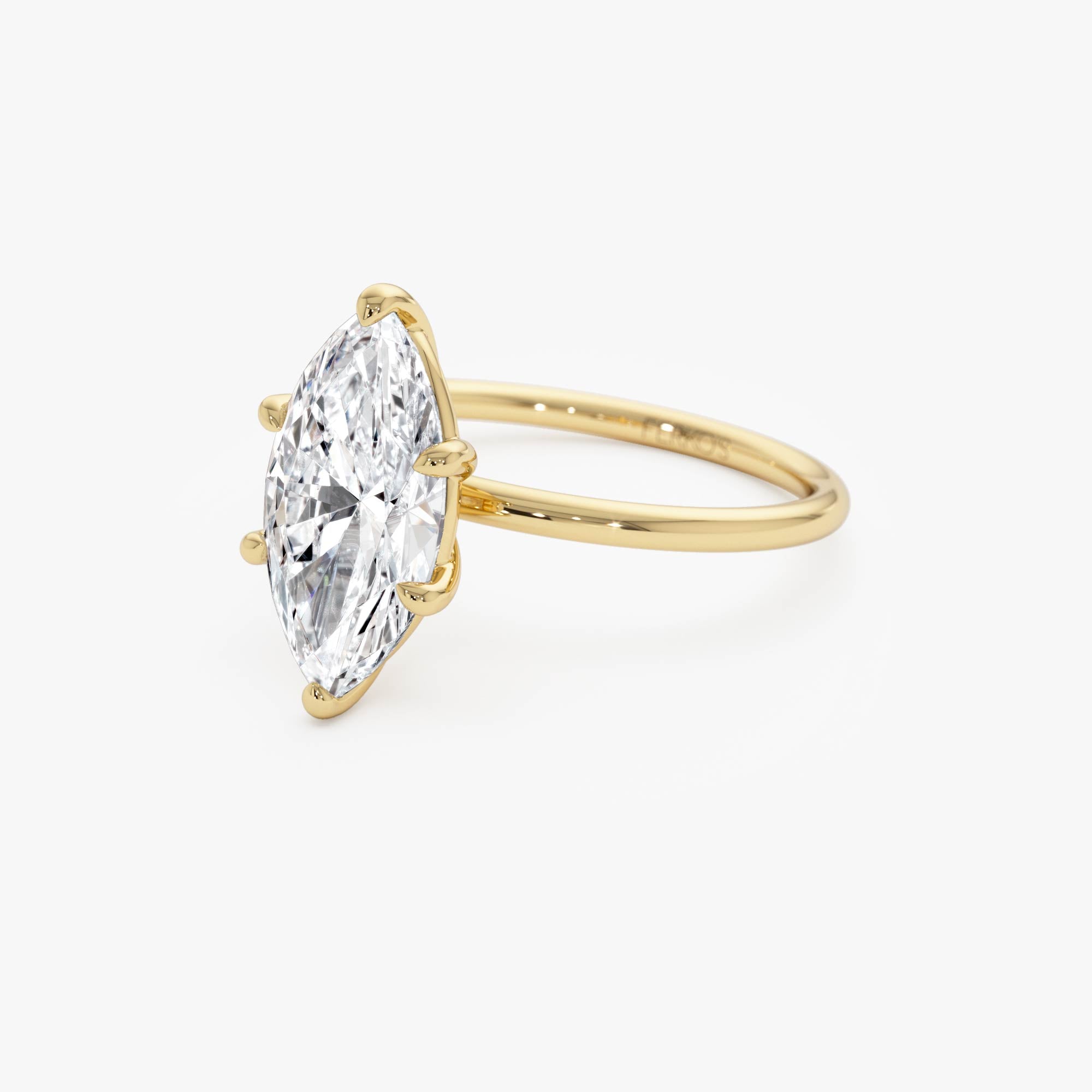 OBFJ0585 - 2.00 Ctw 14k Marquise Shape Prong Setting Lab Grown Diamond Engagement Ring – Verity 9