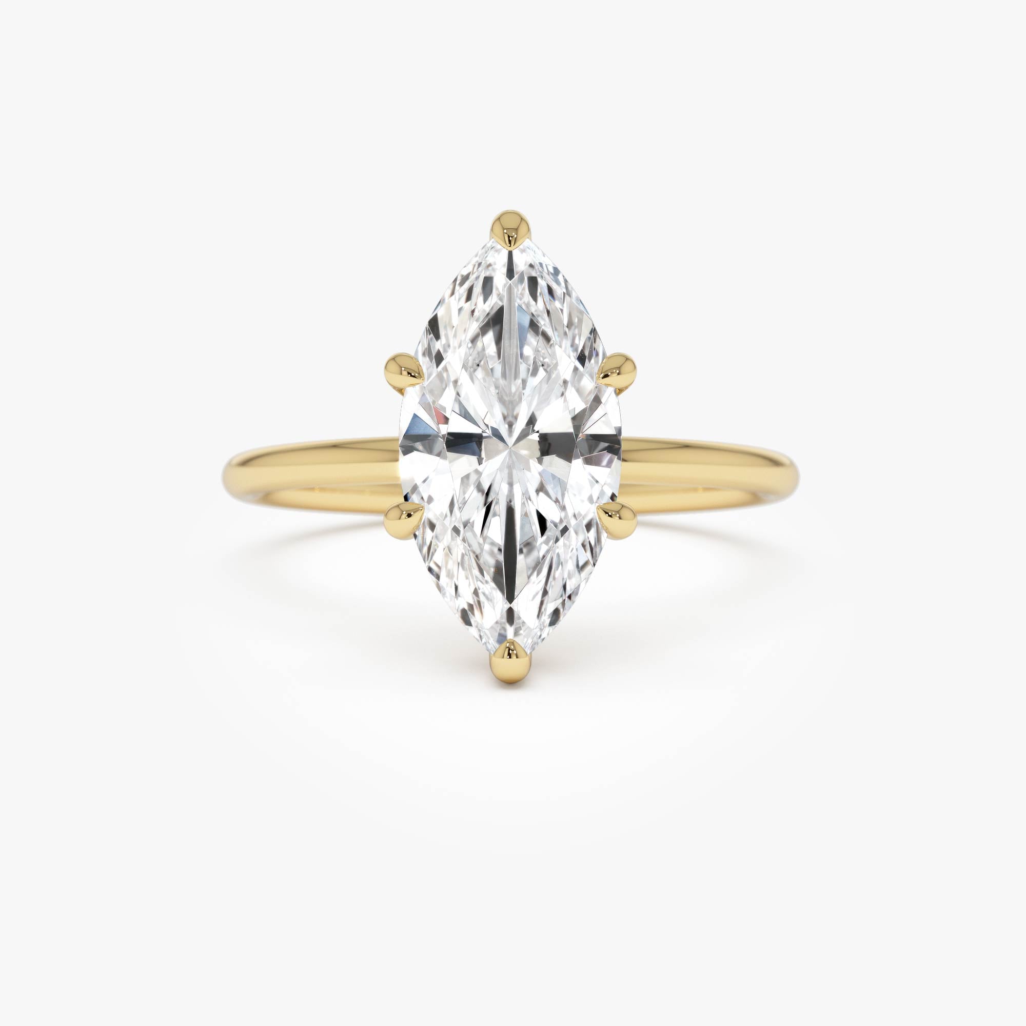 OBFJ0585 - 2.00 Ctw 14k Marquise Shape Prong Setting Lab Grown Diamond Engagement Ring – Verity 1