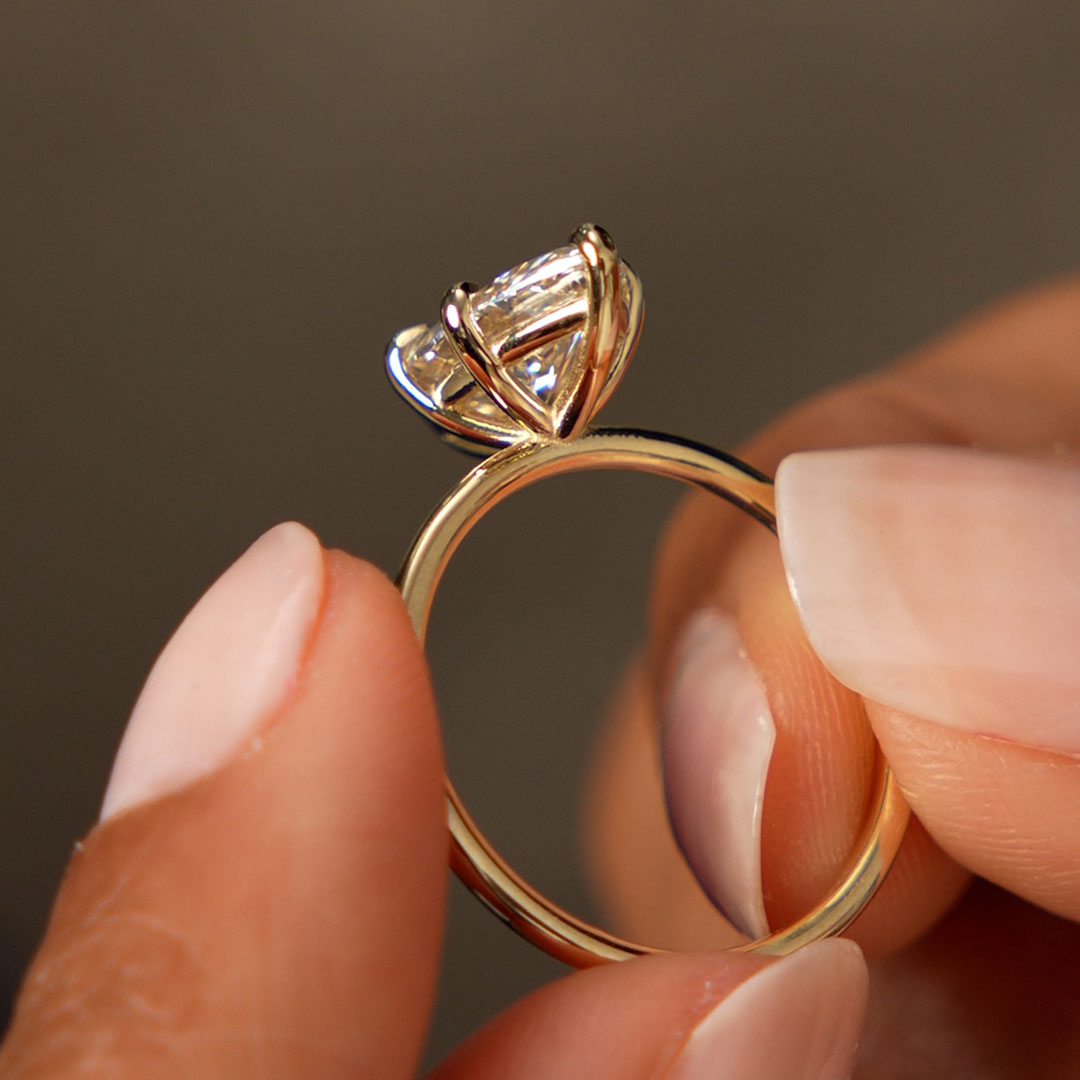 OBFJ0585 - 2.00 Ctw 14k Marquise Shape Prong Setting Lab Grown Diamond Engagement Ring – Verity 4