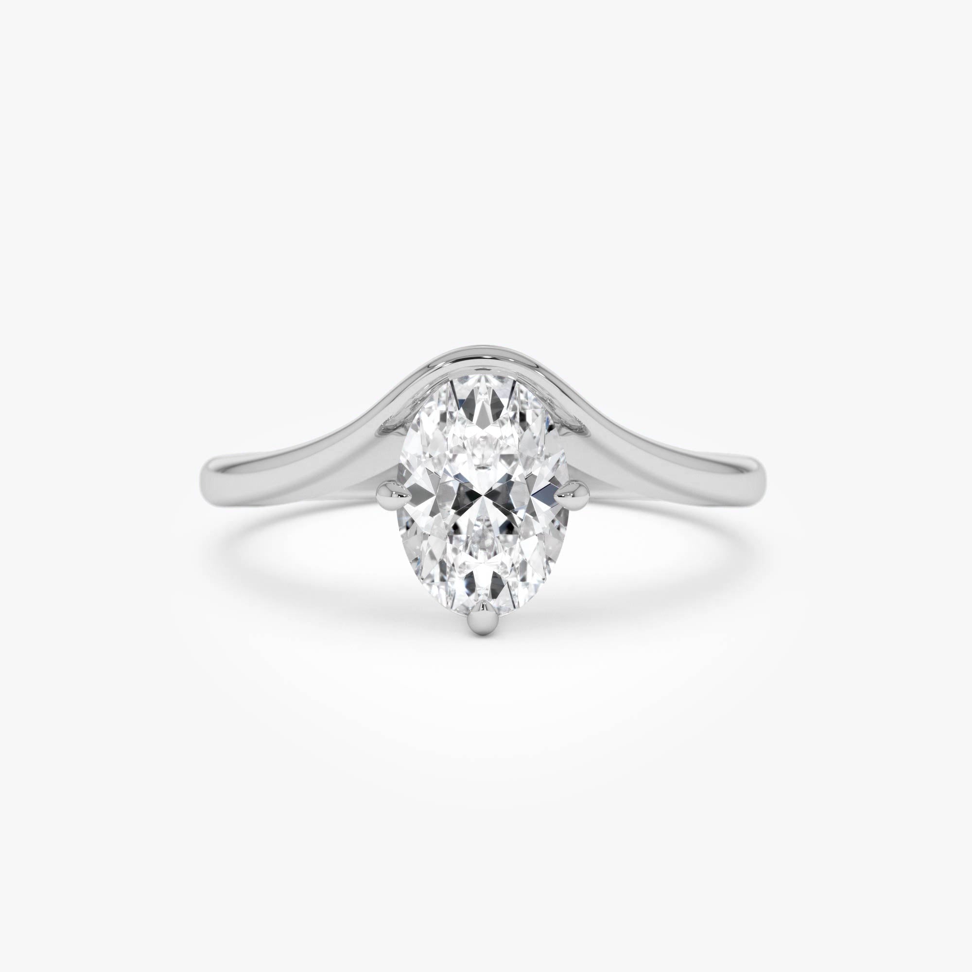 OBFJ0614 - 1.00 Ctw 14k Oval Cut Lab Grown Diamond Designer Setting Ring – Nerissa 8