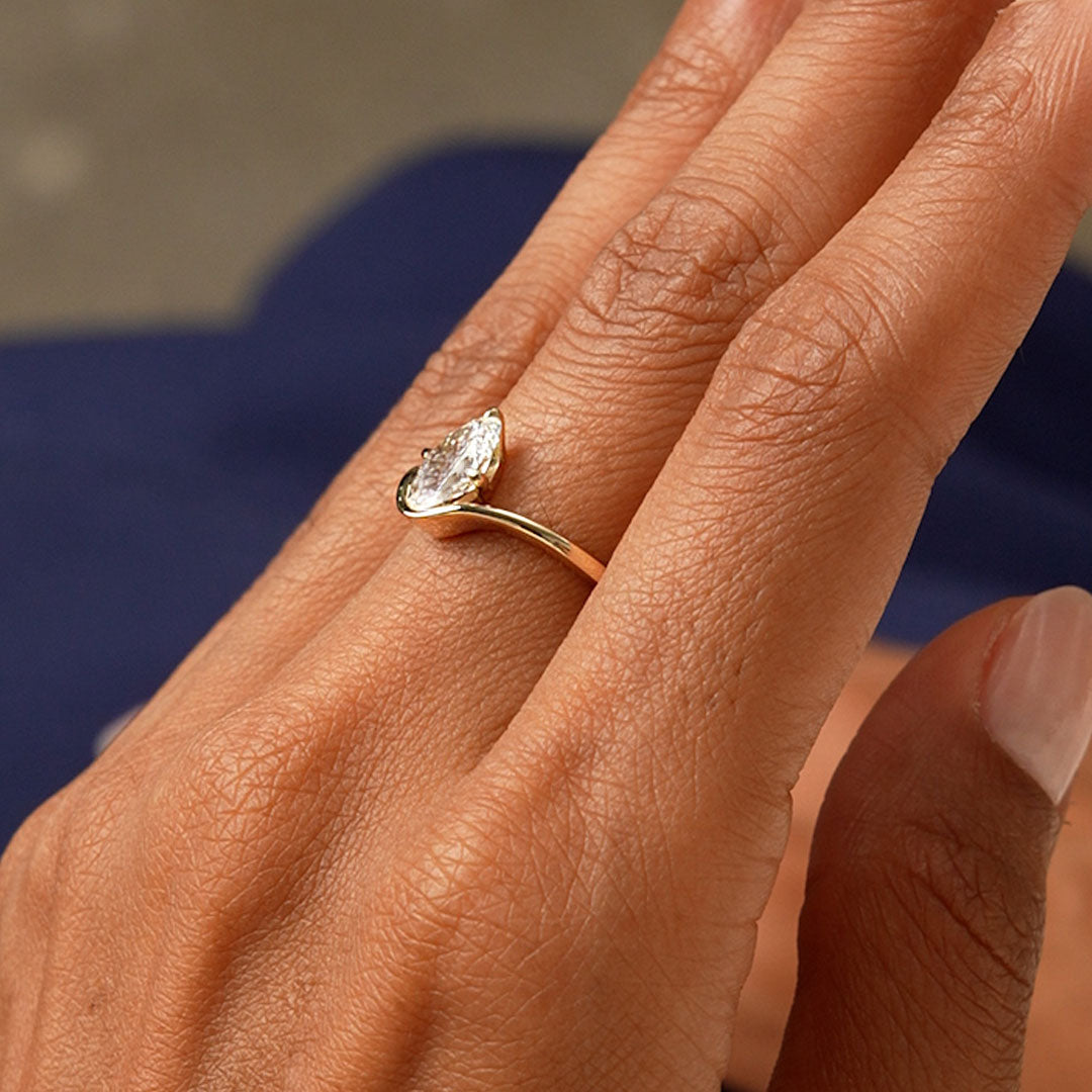 OBFJ0614 - 1.00 Ctw 14k Oval Cut Lab Grown Diamond Designer Setting Ring – Nerissa 4