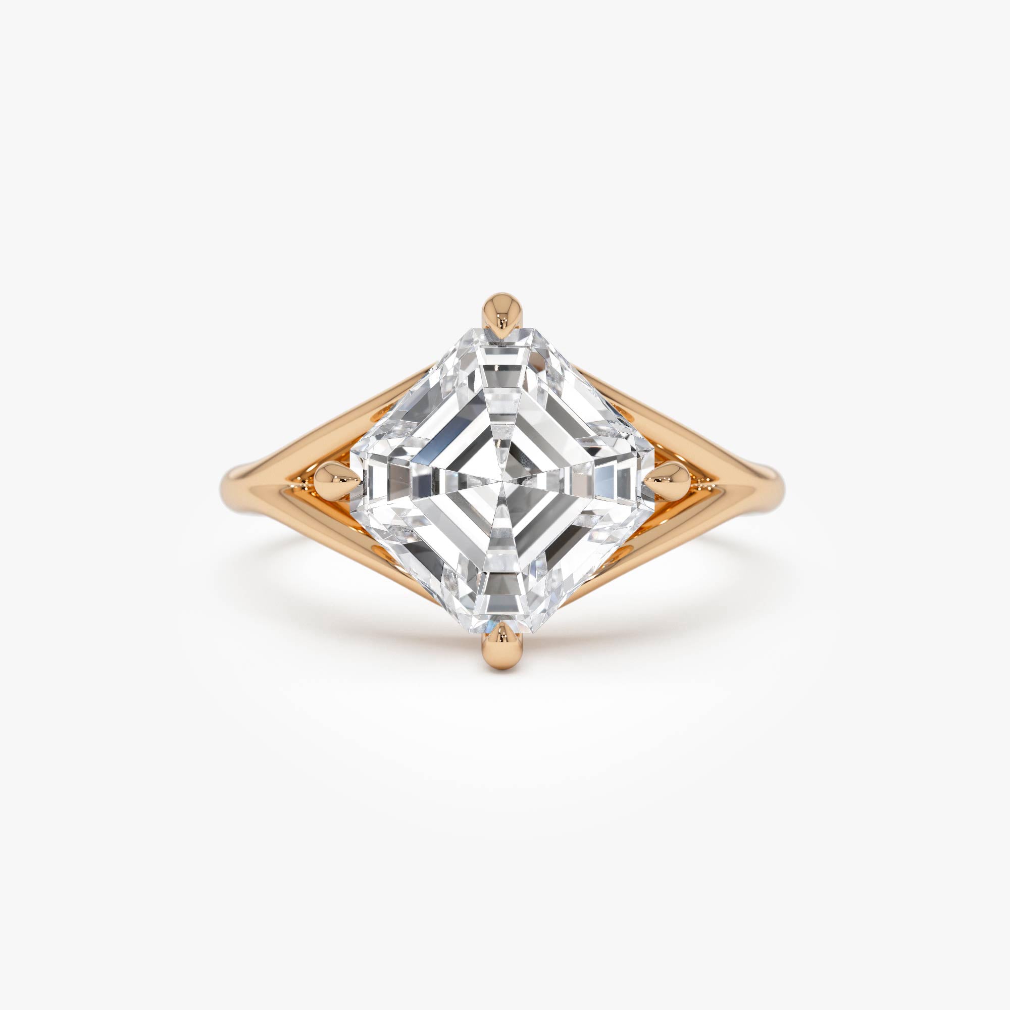 OBFJ0419 - 3.00ctw 14k Asscher Cut Lab Grown Diamond Engagement Ring - Samantha 7