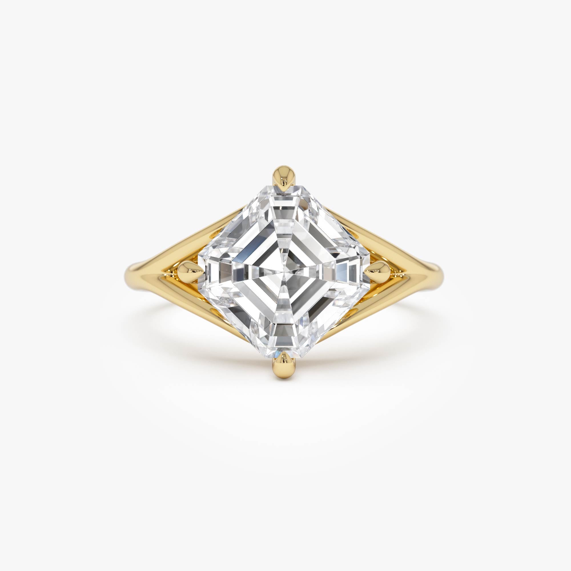 OBFJ0419 - 3.00ctw 14k Asscher Cut Lab Grown Diamond Engagement Ring - Samantha 1
