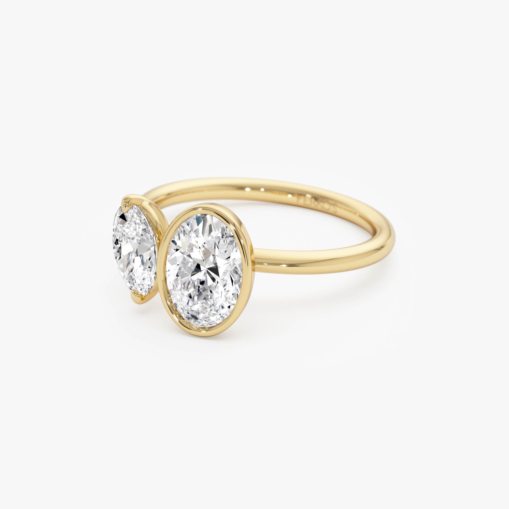 OBFJ0415 - 1.50ct 14k Oval Shaped Lab Grown Diamond Toi et Moi Ring - Amia 8