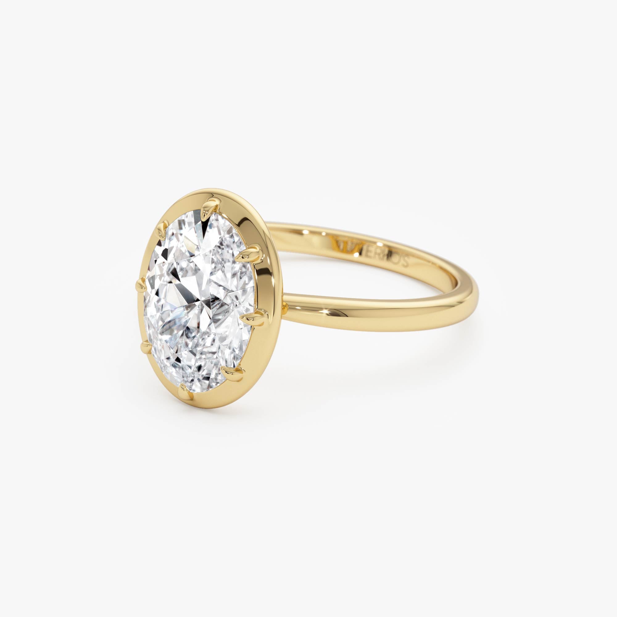 OBFJ0389 - 2.00 Ctw 14k Gold Oval Shape Lab Grown Diamond Claw Prong Engagement Ring - Leta 7