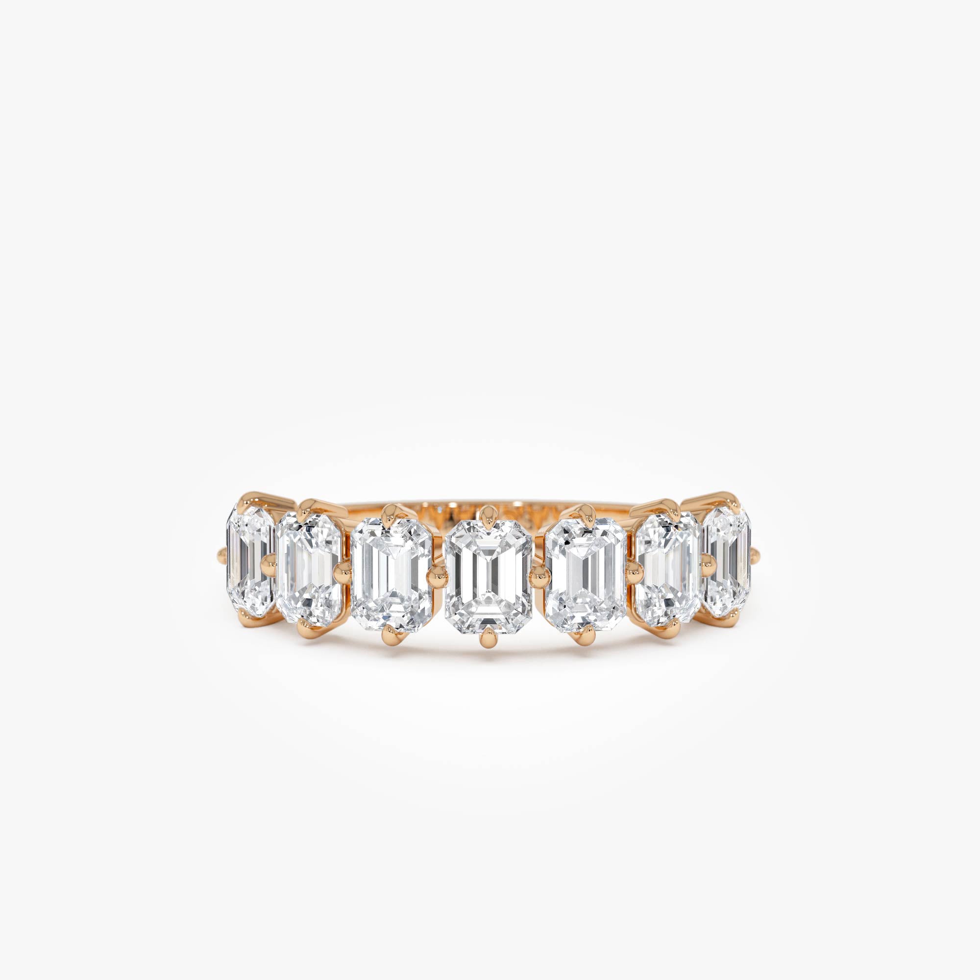 OBFJ0410 - 1.48ctw Emerald Cut Lab Diamond Anniversary Ring - Pina 6