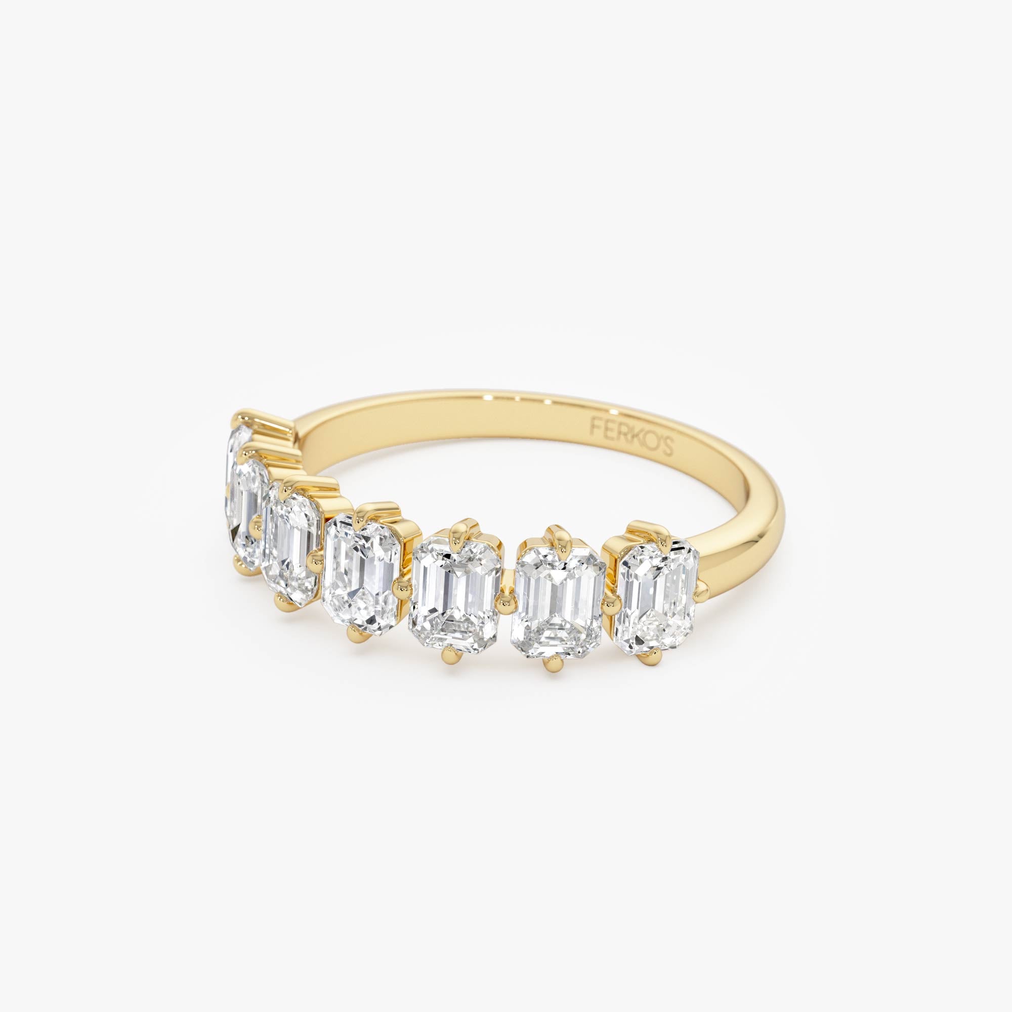 OBFJ0410 - 1.48ctw Emerald Cut Lab Diamond Anniversary Ring - Pina 8