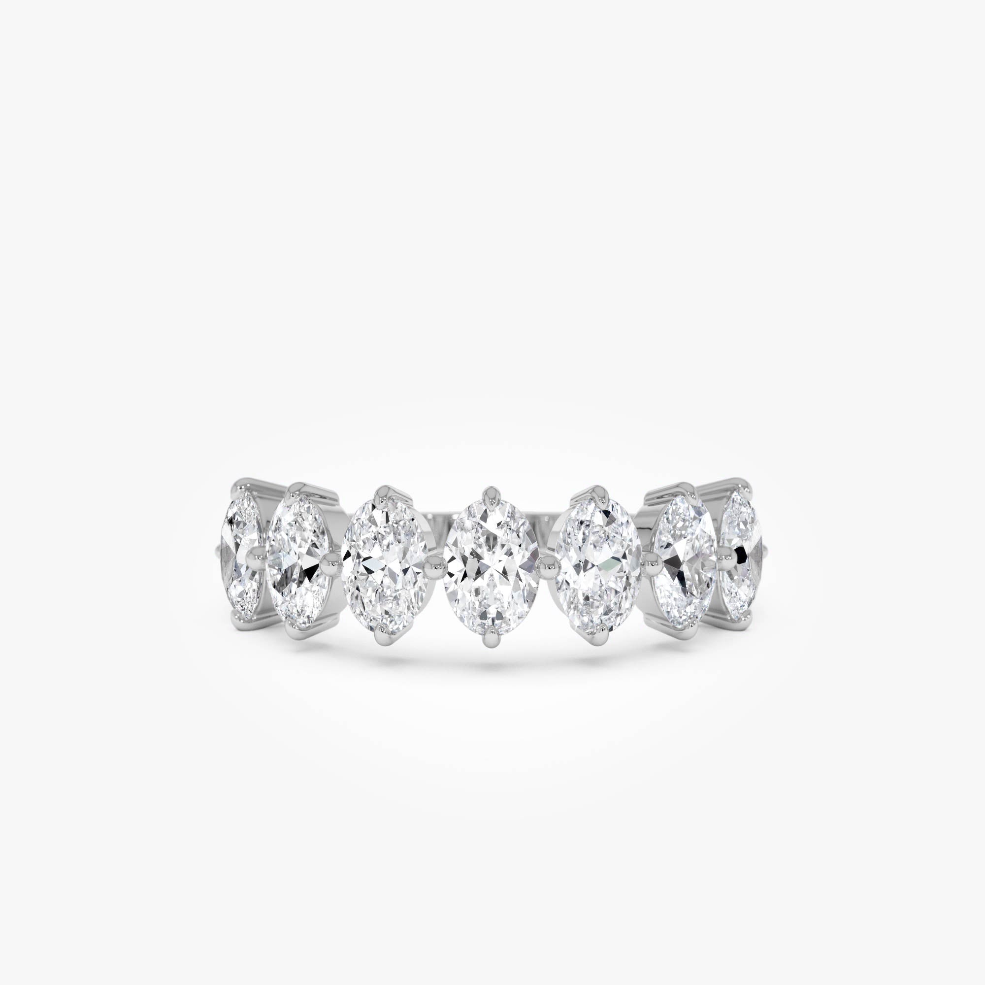 OBFJ0409 - 1.55ctw Oval Shaped Lab Diamond Anniversary Ring - Dora 10
