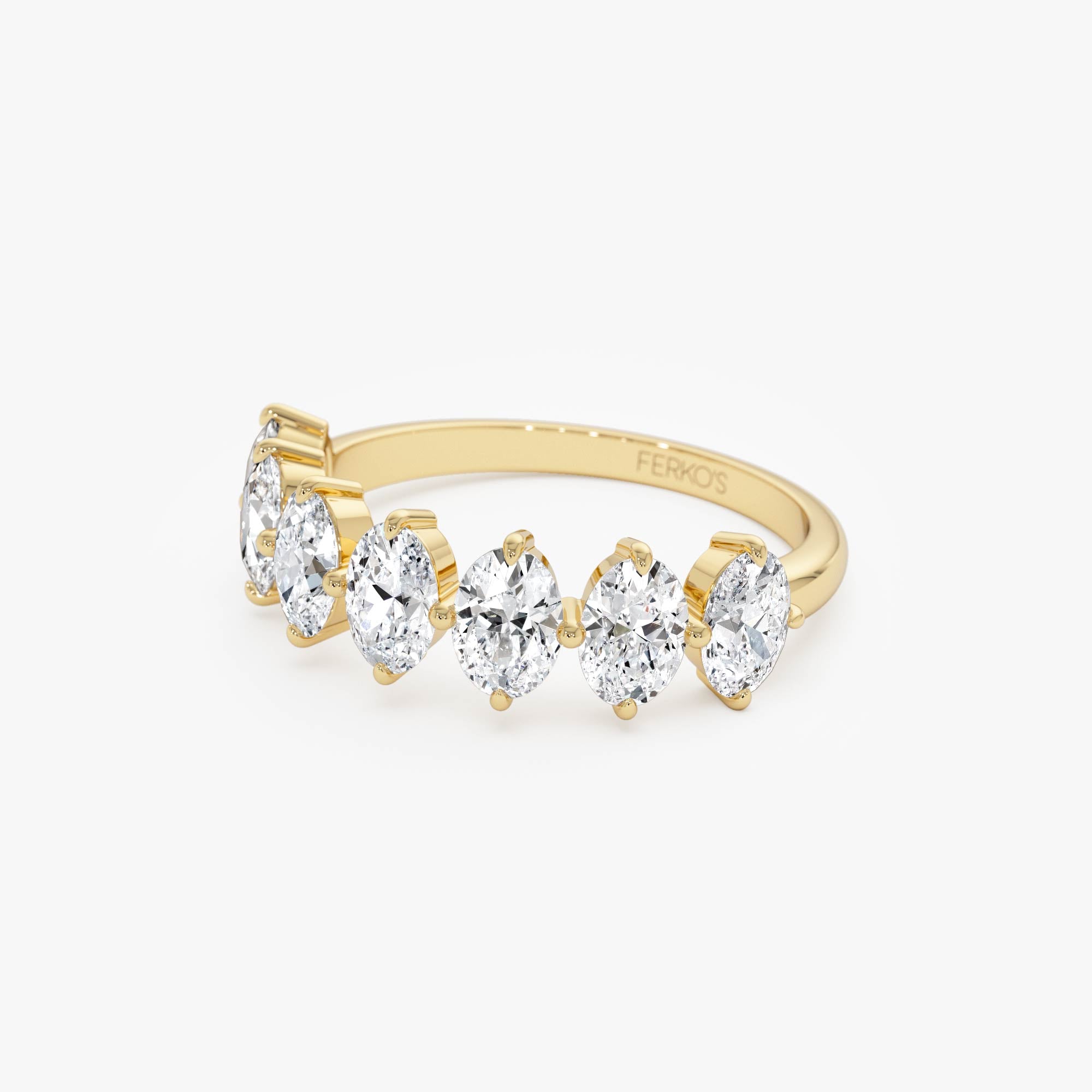OBFJ0409 - 1.55ctw Oval Shaped Lab Diamond Anniversary Ring - Dora 11
