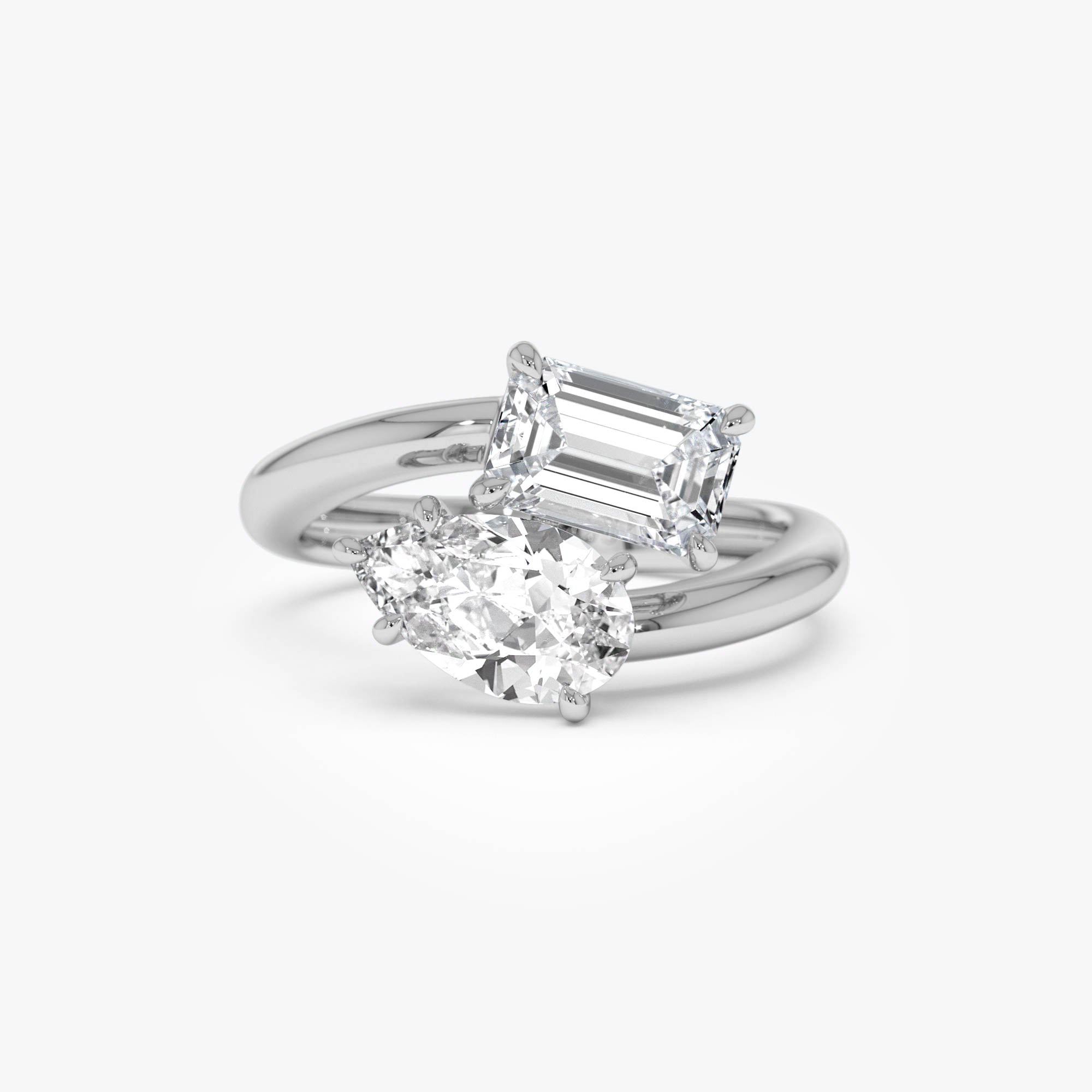OBFJ0385 - 2.11 Ctw 14k Lab Grown Diamond Two Stone Toi et Moi Ring - Tina 7