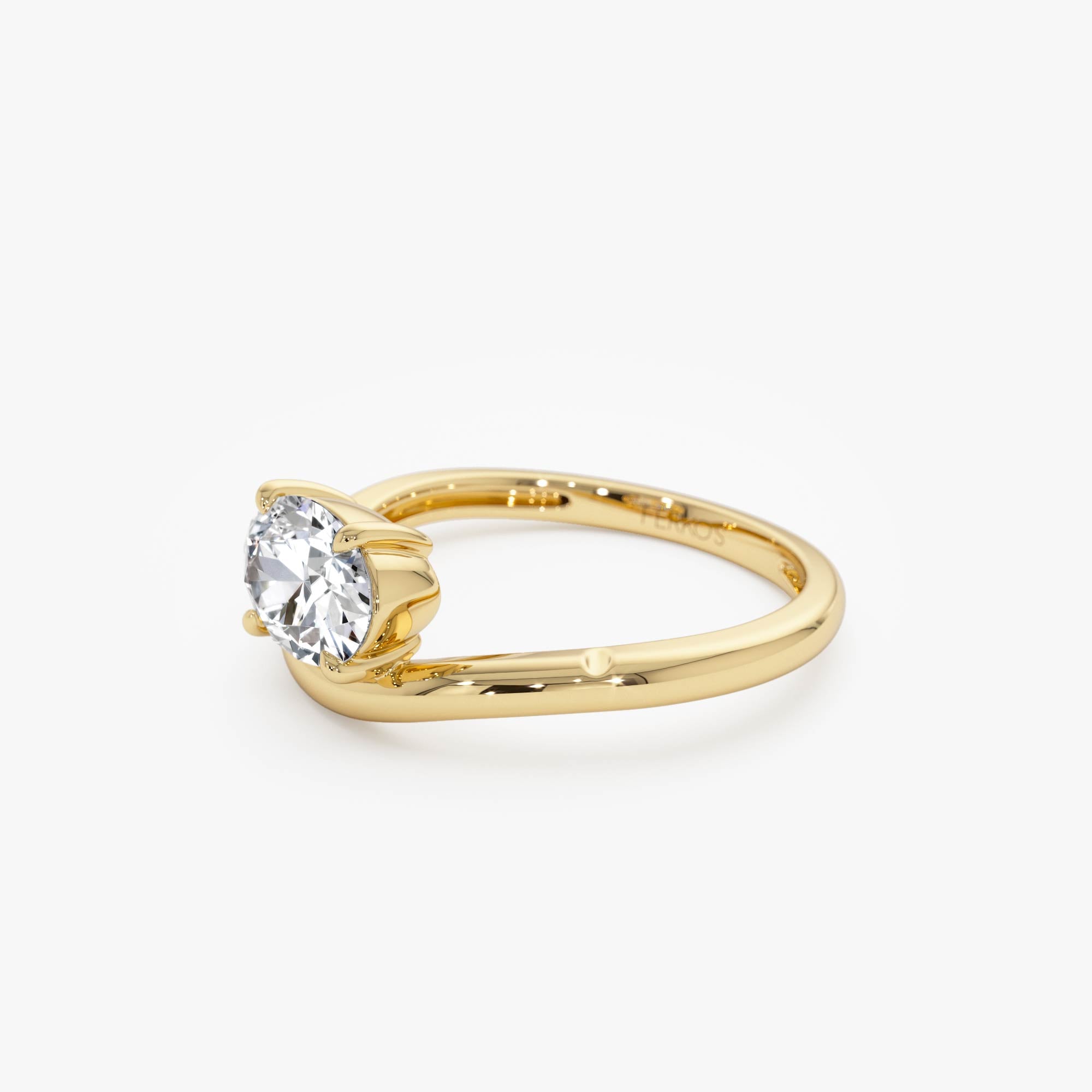 OBFJ0401 - 1ct Oval Shaped Lab Grown Contemporary Diamond Engagement Ring - Clio 7