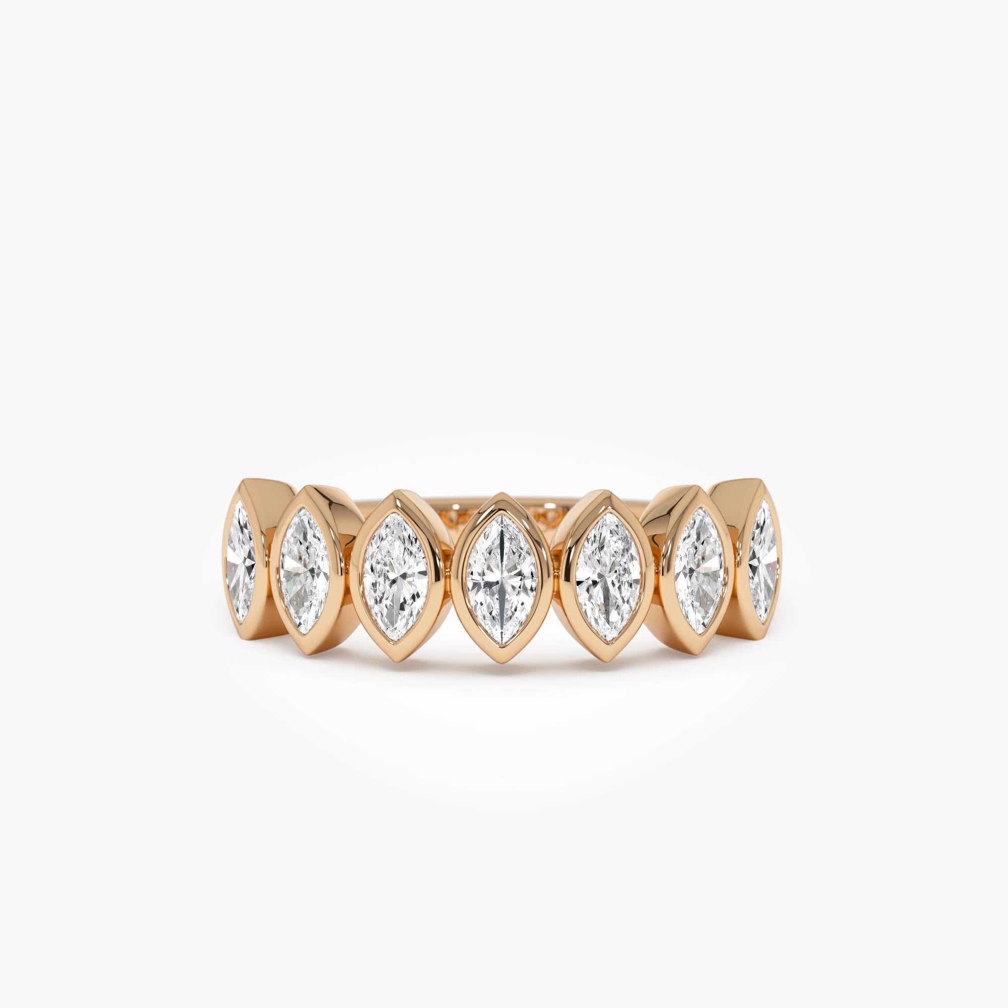 OBFJ0295 - 0.90 Ctw 14k Marquise Shaped Lab Grown Diamond Band - Saga 5