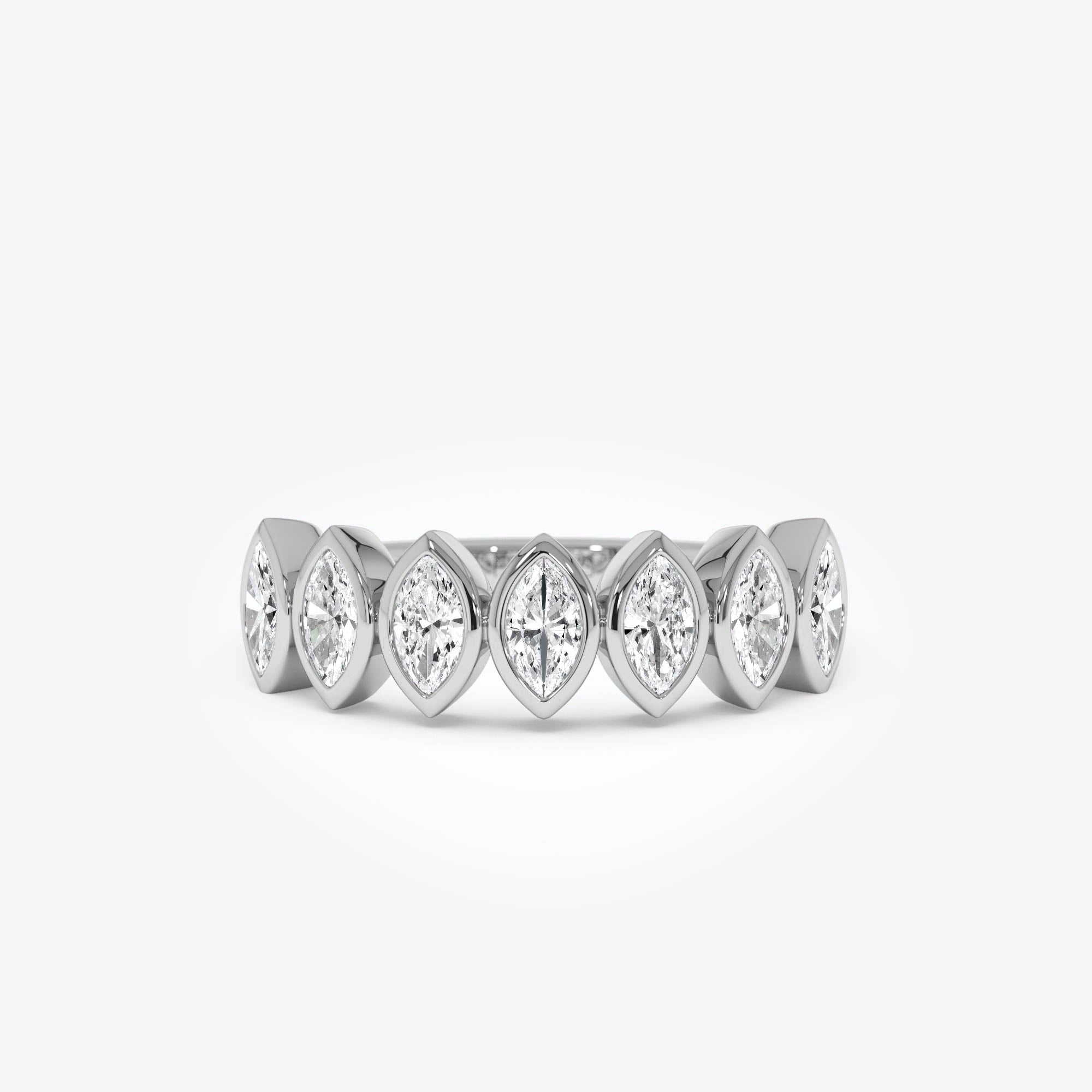OBFJ0295 - 0.90 Ctw 14k Marquise Shaped Lab Grown Diamond Band - Saga 4