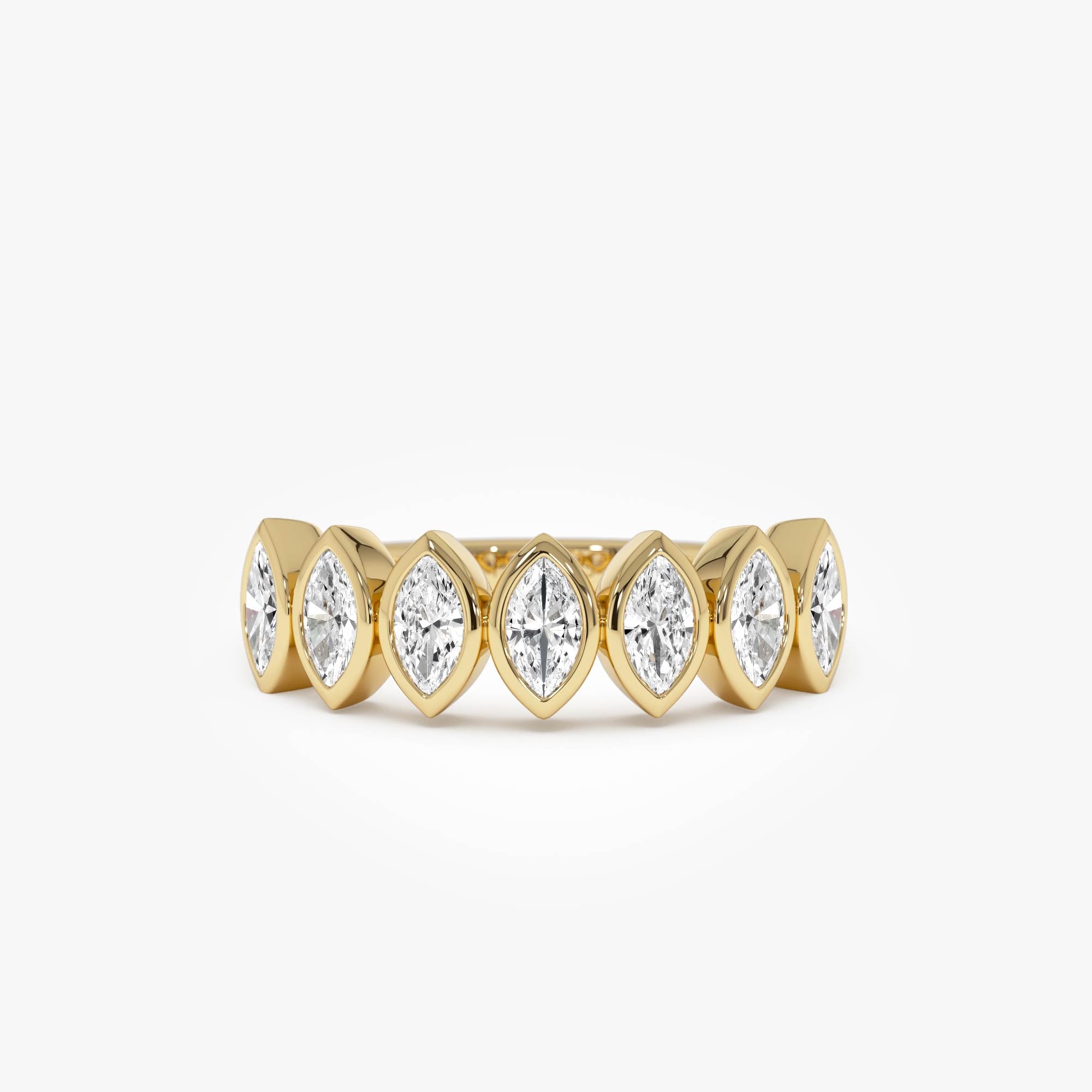 OBFJ0295 - 0.90 Ctw 14k Marquise Shaped Lab Grown Diamond Band - Saga 1
