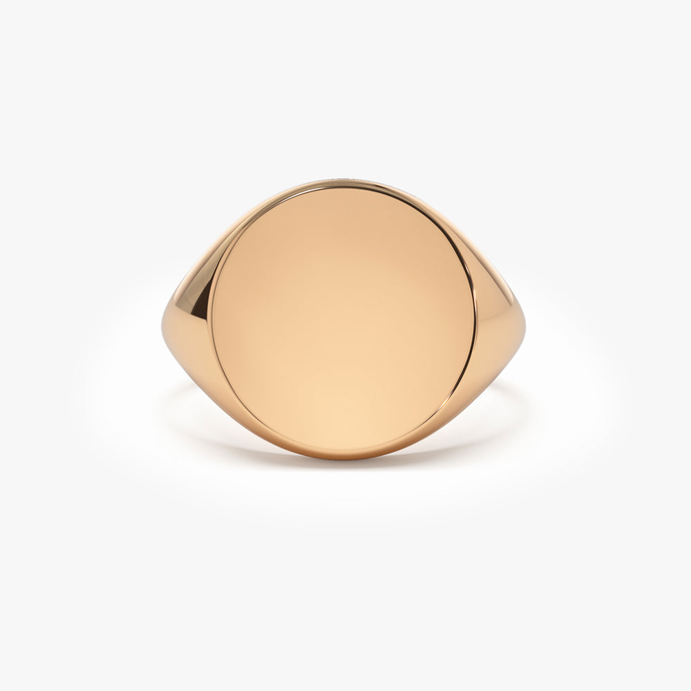 OBFJ1610 - 14k Gold Engravable Signet Ring 4