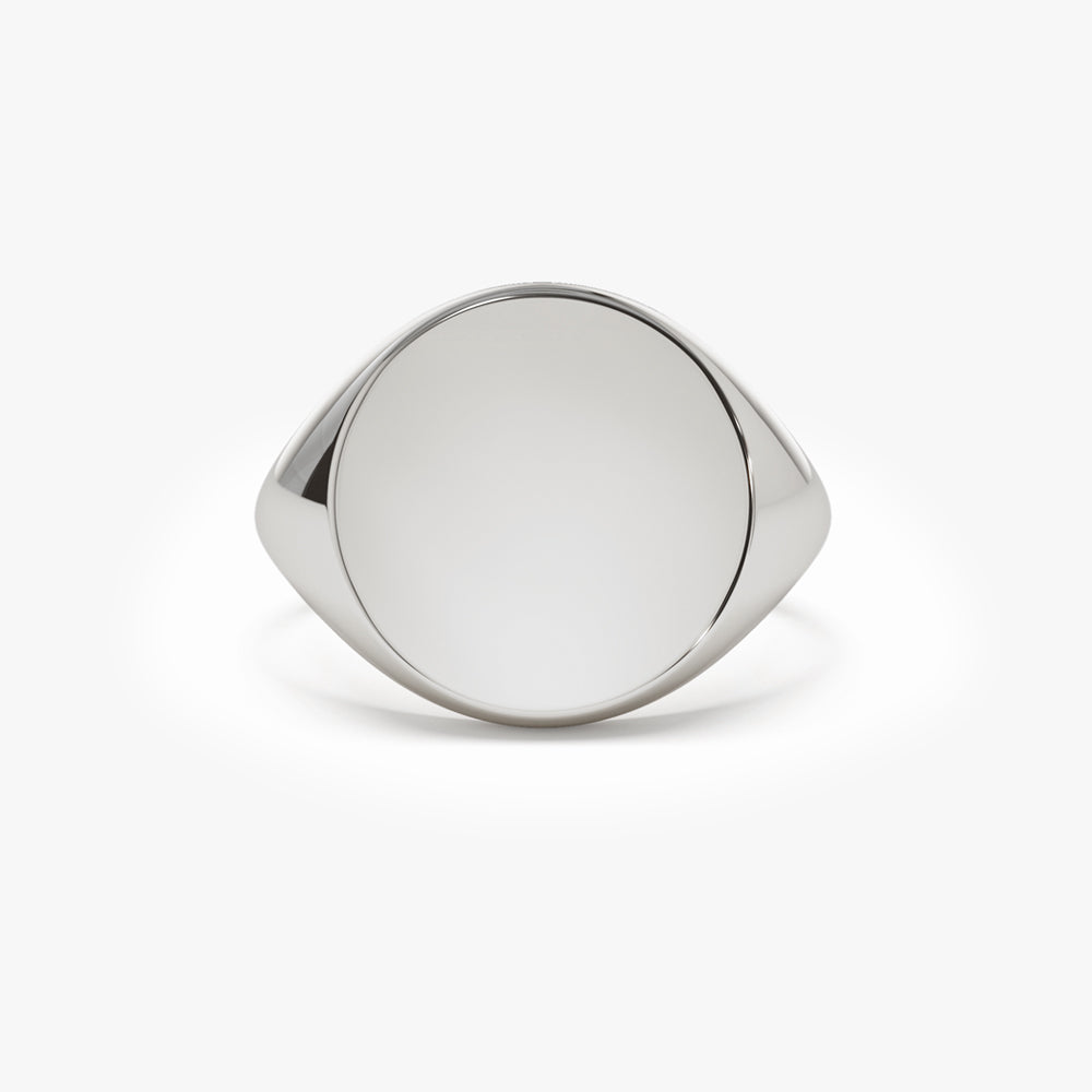 OBFJ1610 - 14k Gold Engravable Signet Ring 5