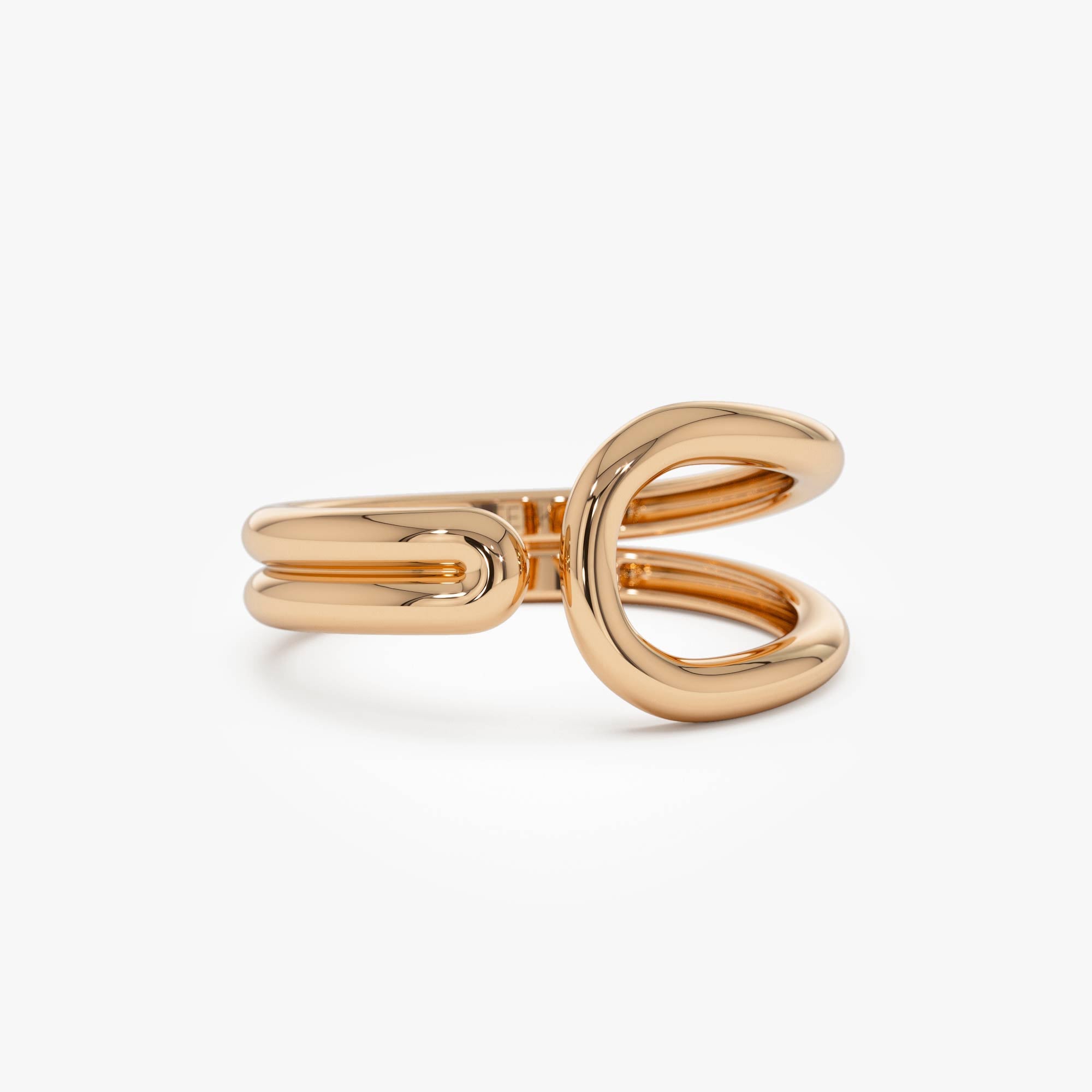 OBFJ0865 - 14k Modern Minimalist Statement Ring 4