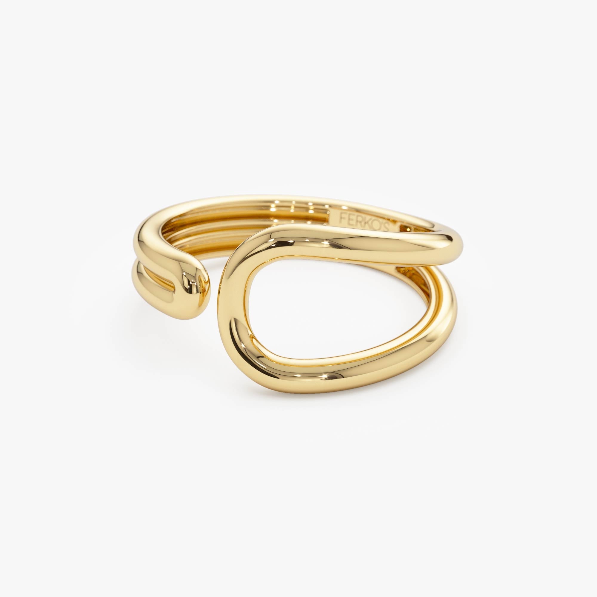 OBFJ0865 - 14k Modern Minimalist Statement Ring 6