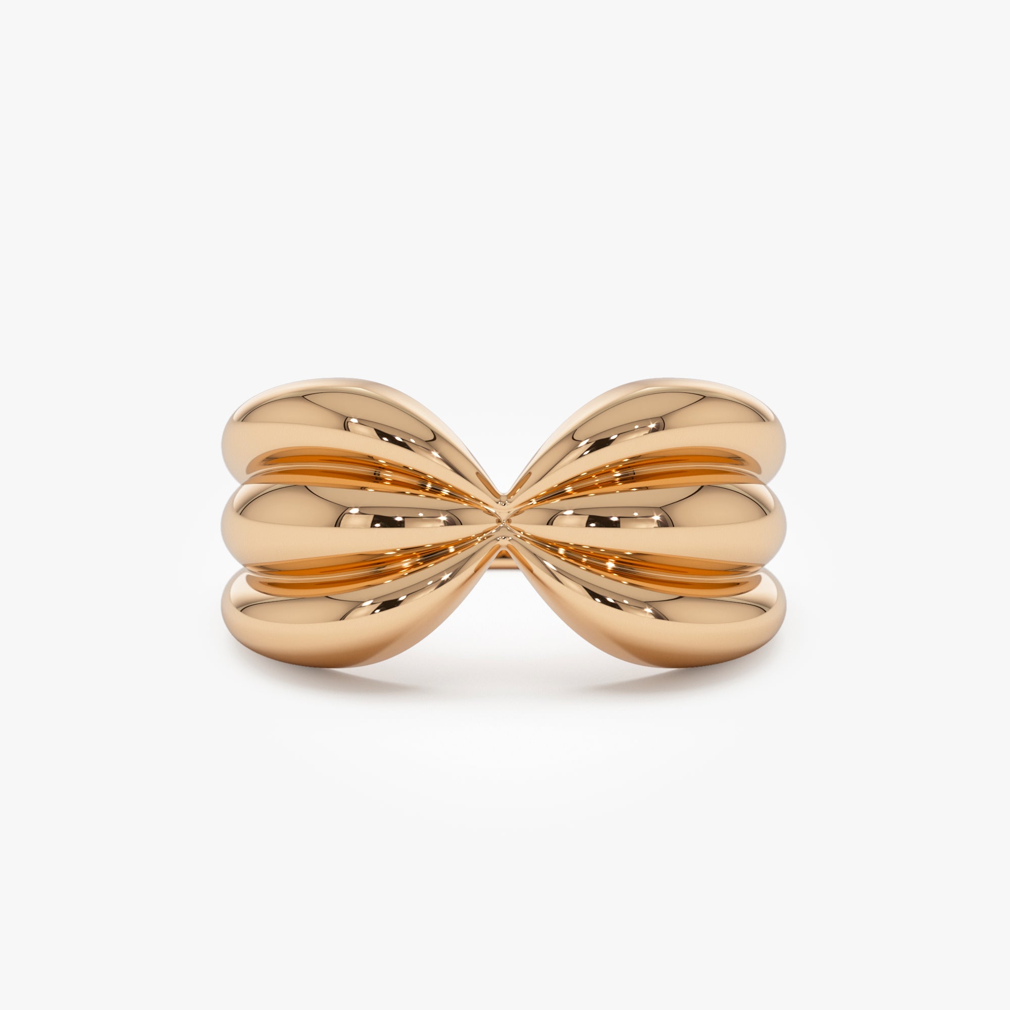 OBFJ0922 - 14Kt Bold 10mm Sculpted Dome Ring 6