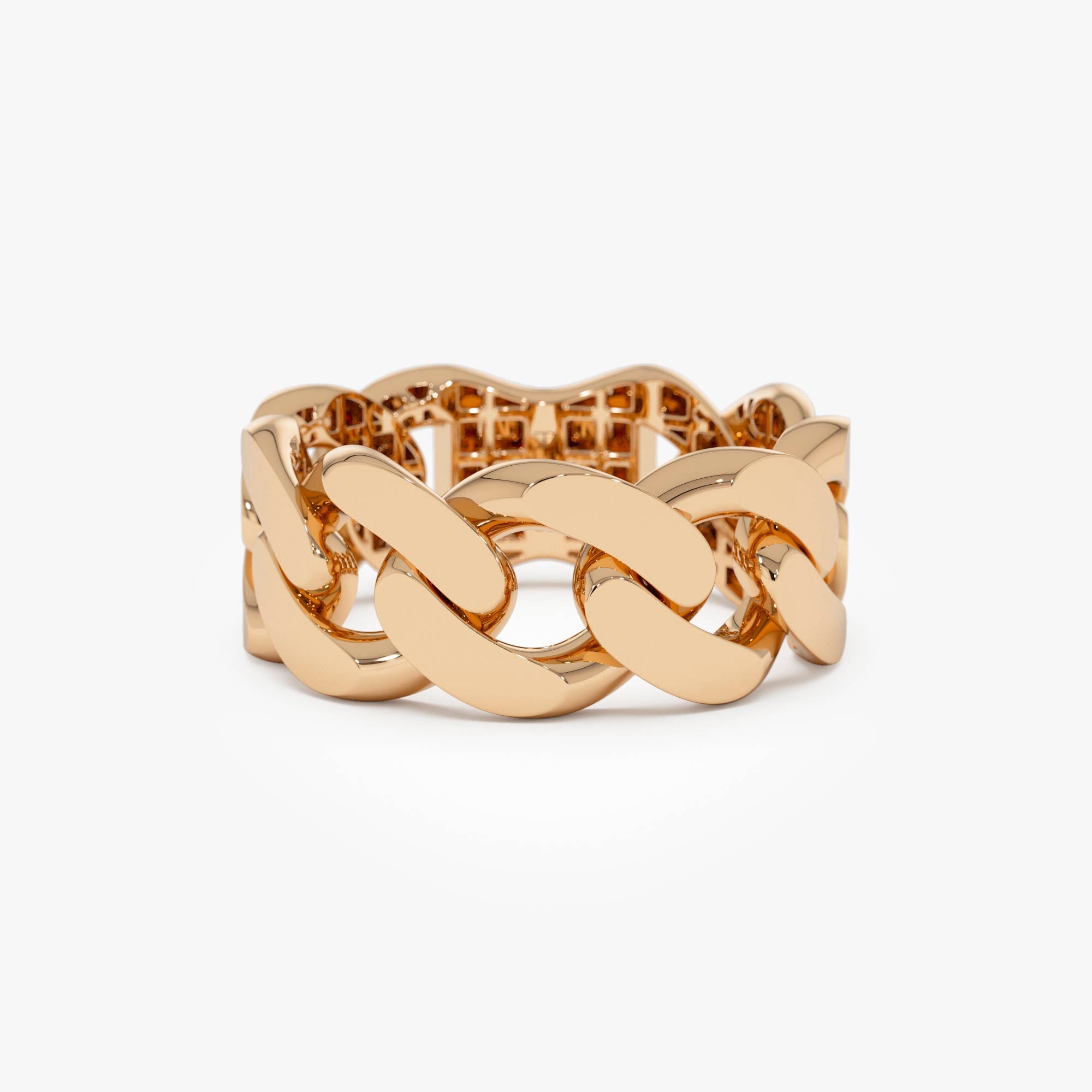 OBFJ0719 - 14k Gold 8MM Cuban Link Ring 6
