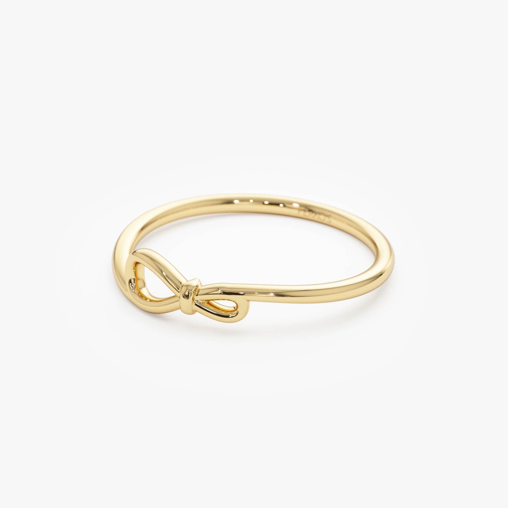 OBFJ0718 - 14k Gold Minimalist Knot Band 8