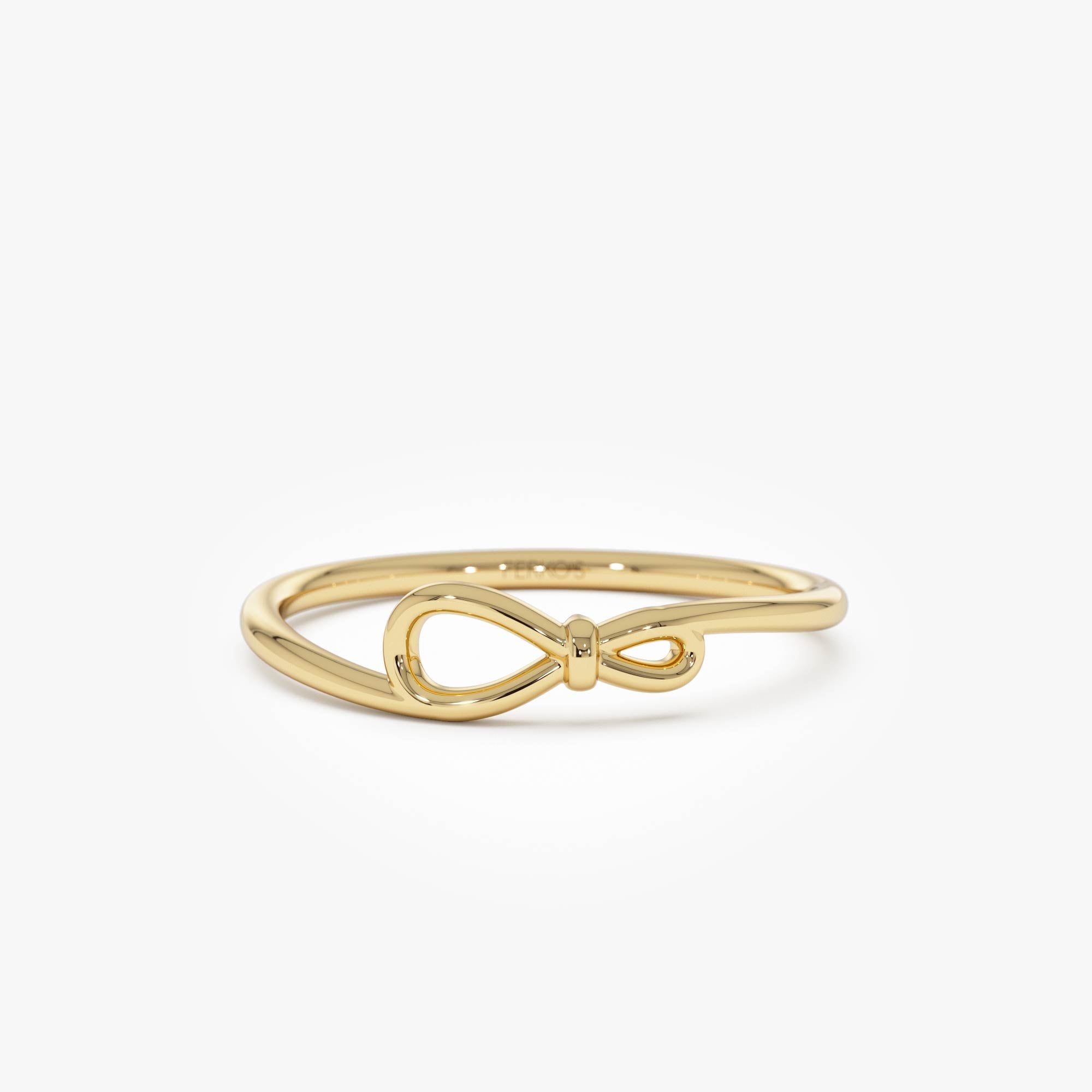 OBFJ0718 - 14k Gold Minimalist Knot Band 1