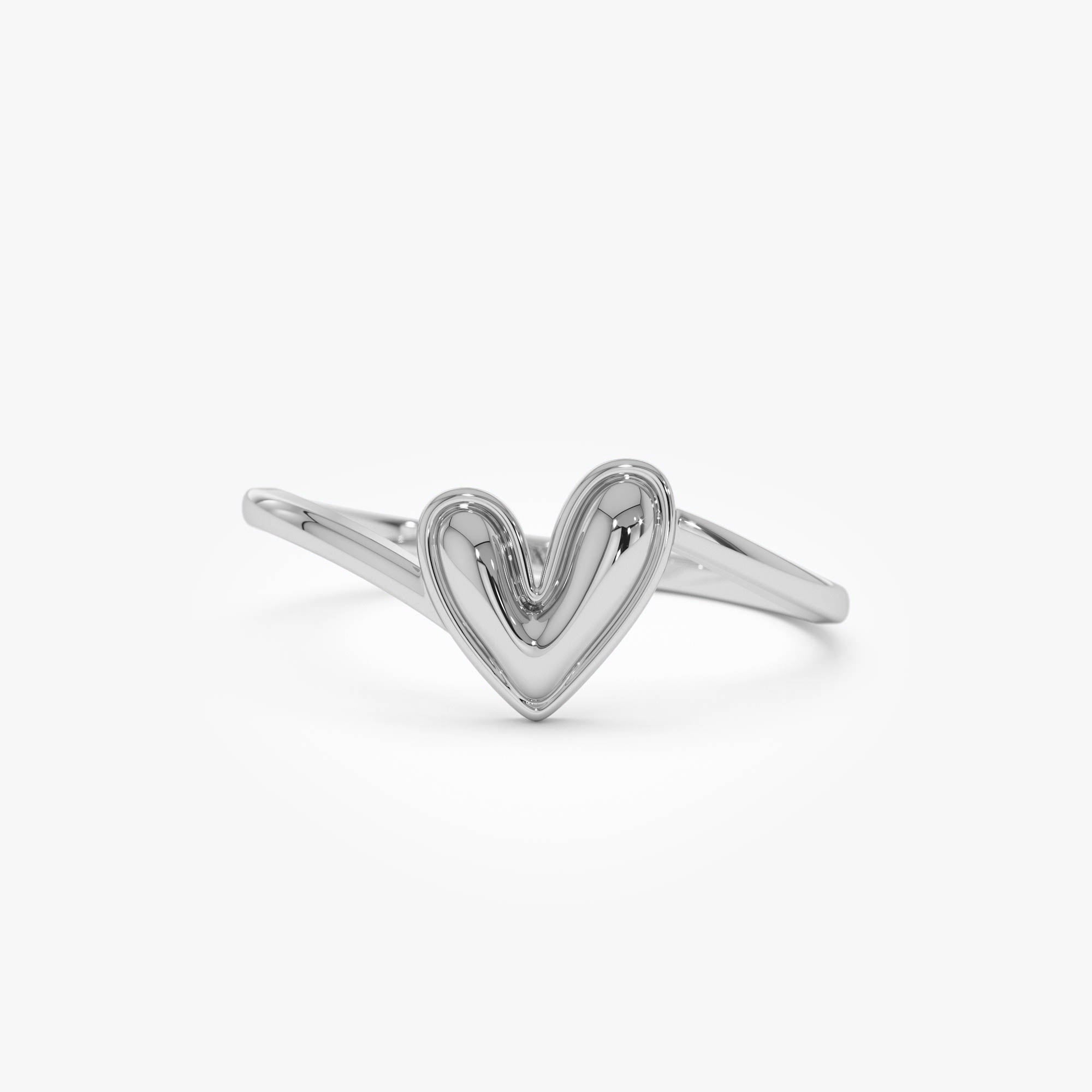 OBFJ0731 - 14k Gold Love Heart Ring 7