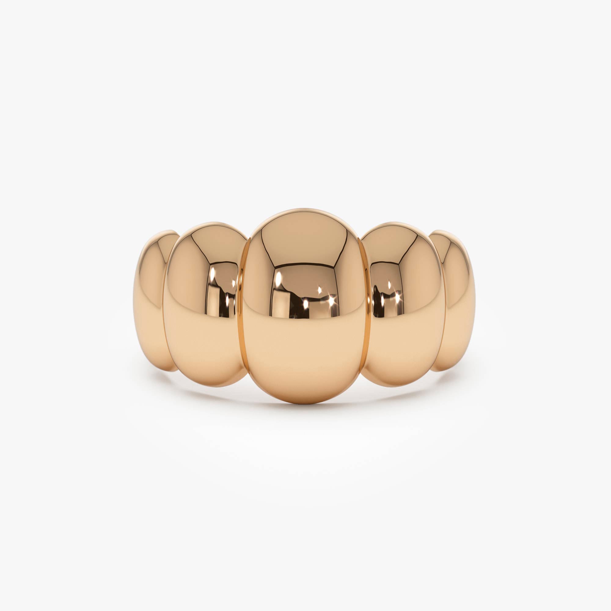 OBFJ0728 - 14k Bubble Dome Statement Ring 4