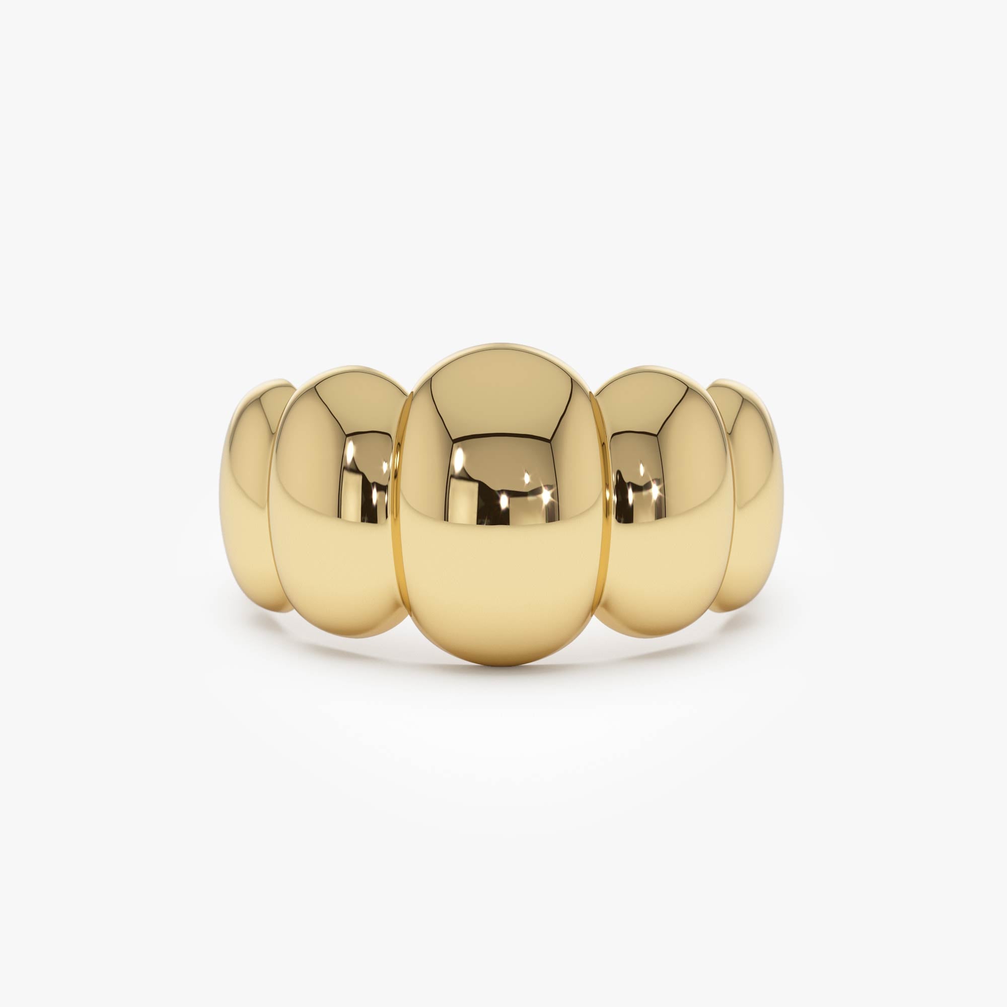 OBFJ0728 - 14k Bubble Dome Statement Ring 1