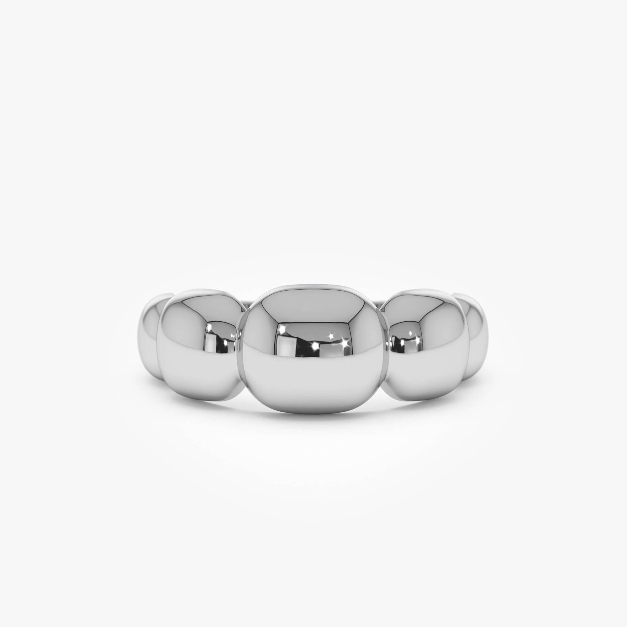 OBFJ0724 - 14k Gold Puffy Gold Band 7