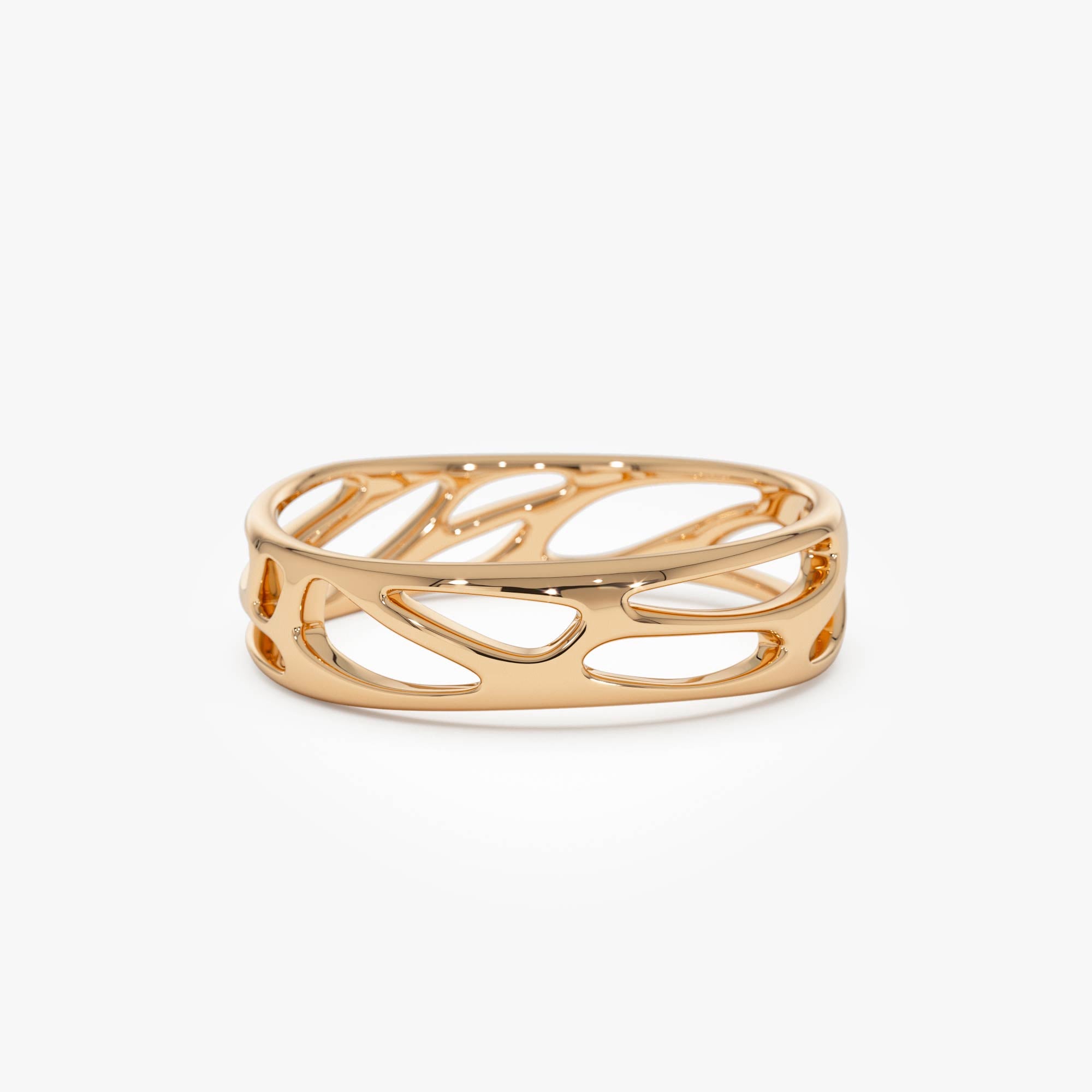OBFJ0723 - 14k Gold Sculptural Band 6