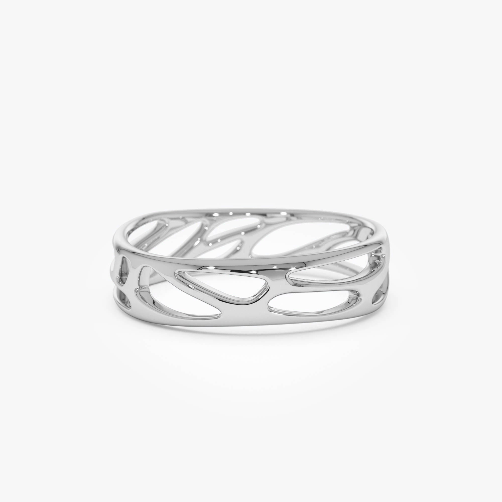 OBFJ0723 - 14k Gold Sculptural Band 7