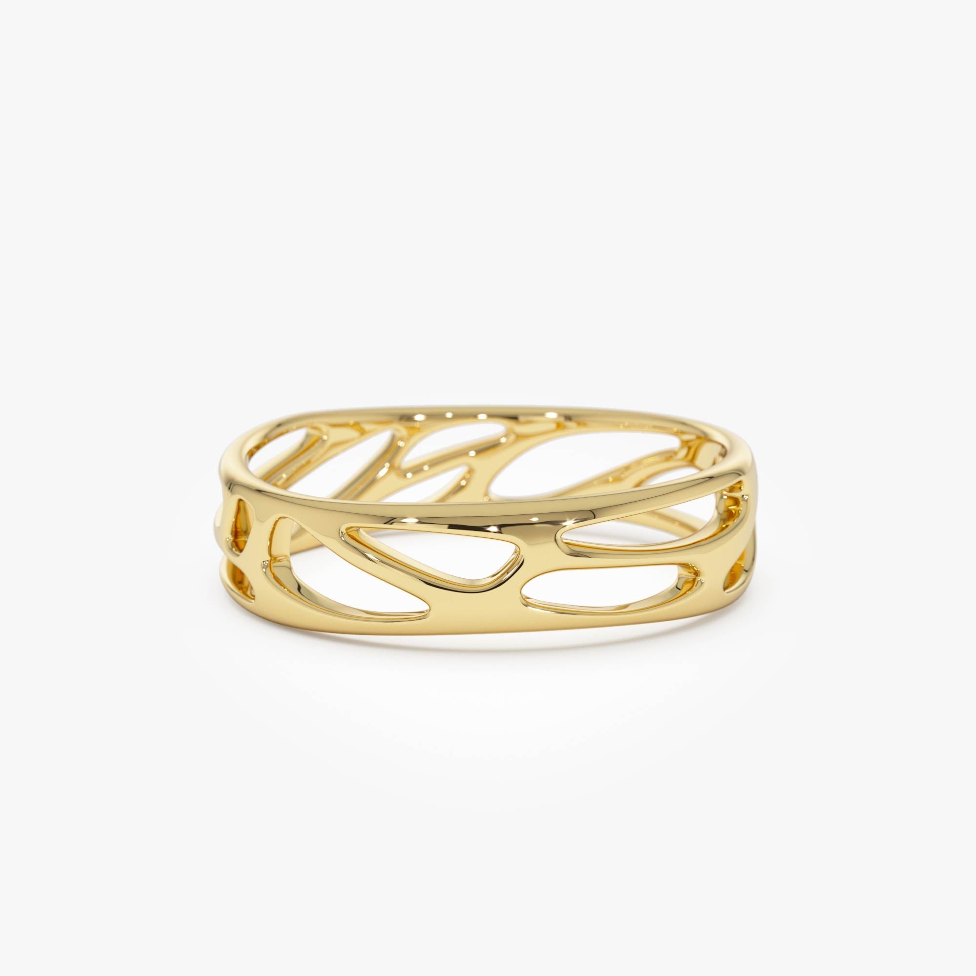 OBFJ0723 - 14k Gold Sculptural Band 1
