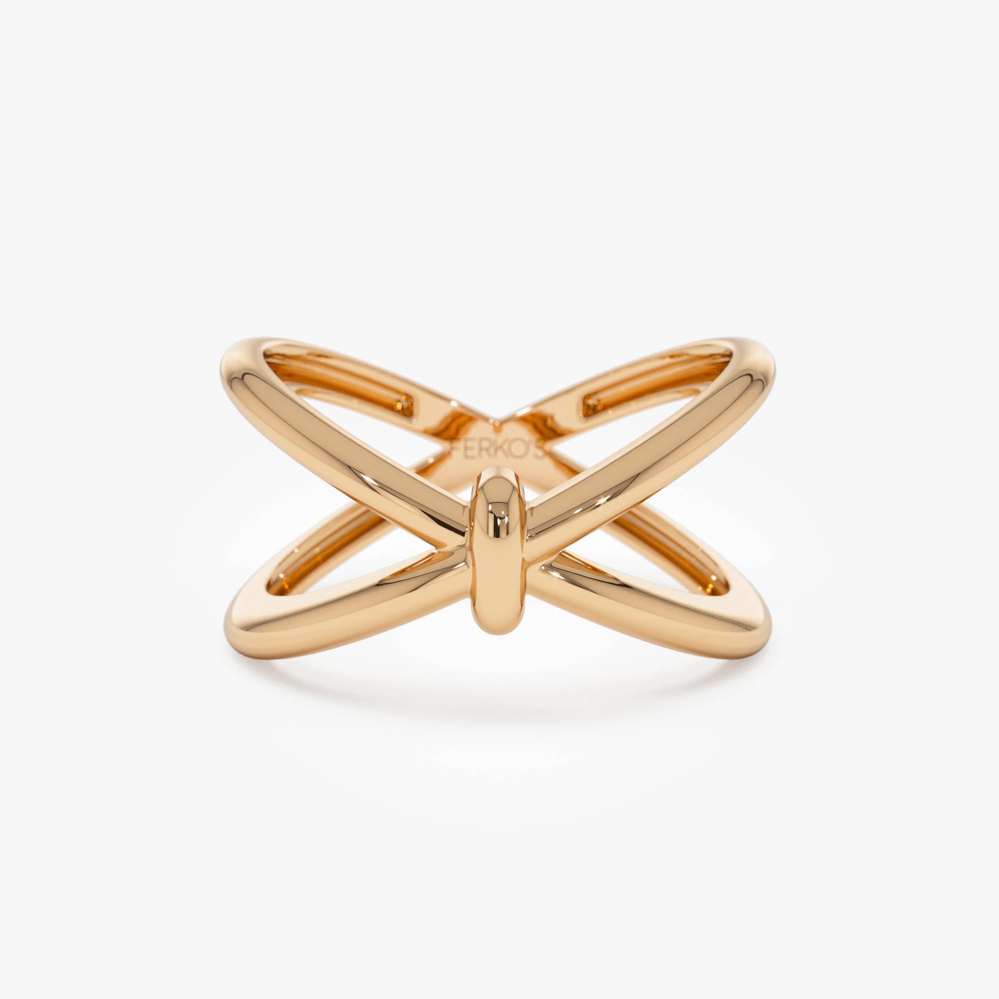 OBFJ0721 - 14K Gold Crossover Band 6