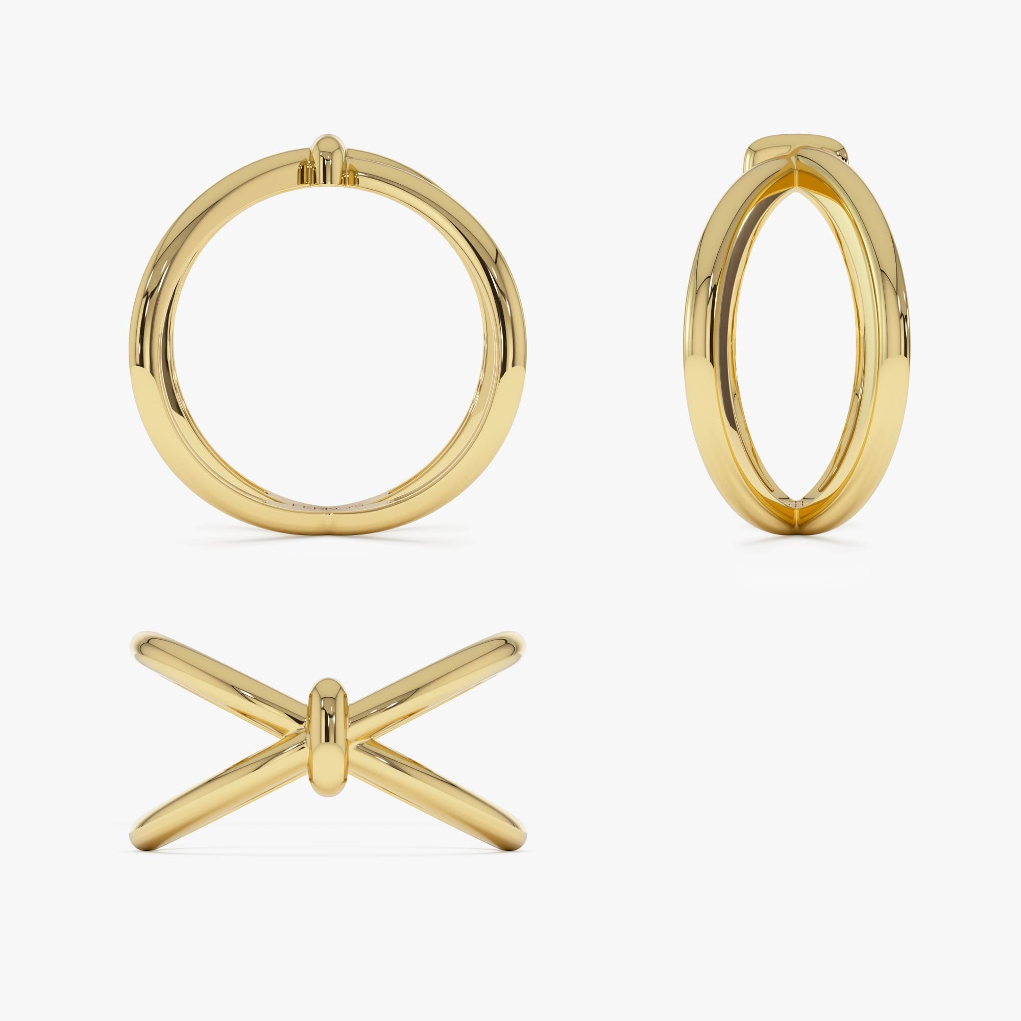 OBFJ0721 - 14K Gold Crossover Band 9