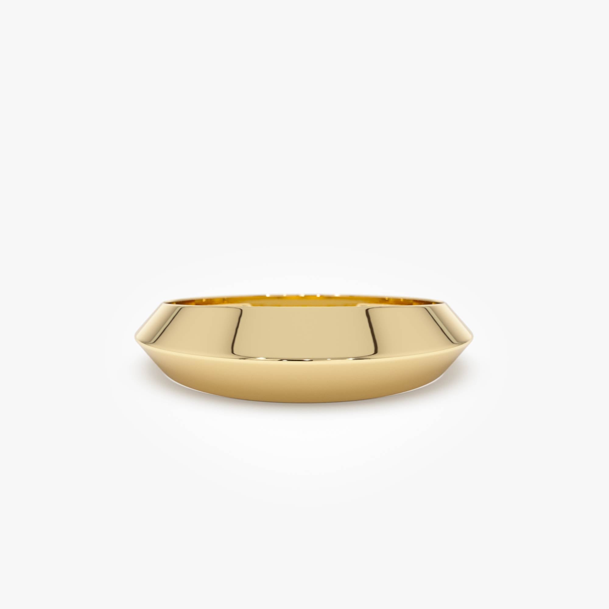 OBFJ0524 - 14k Knife Edge Wedding Band 1
