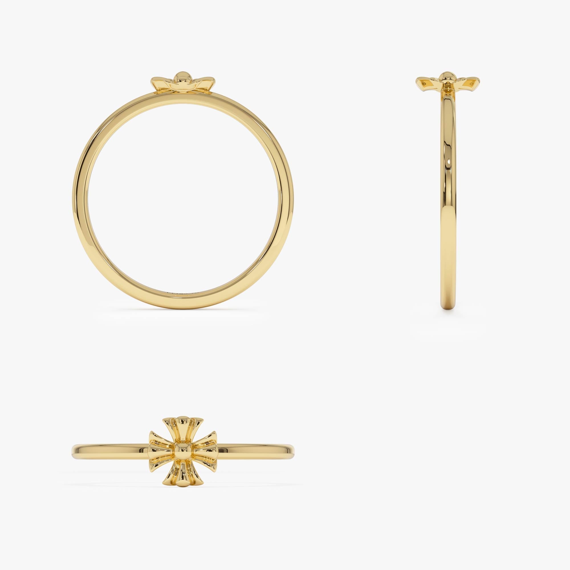 OBFJ0523 - 14k Maltese Cross Ring 10