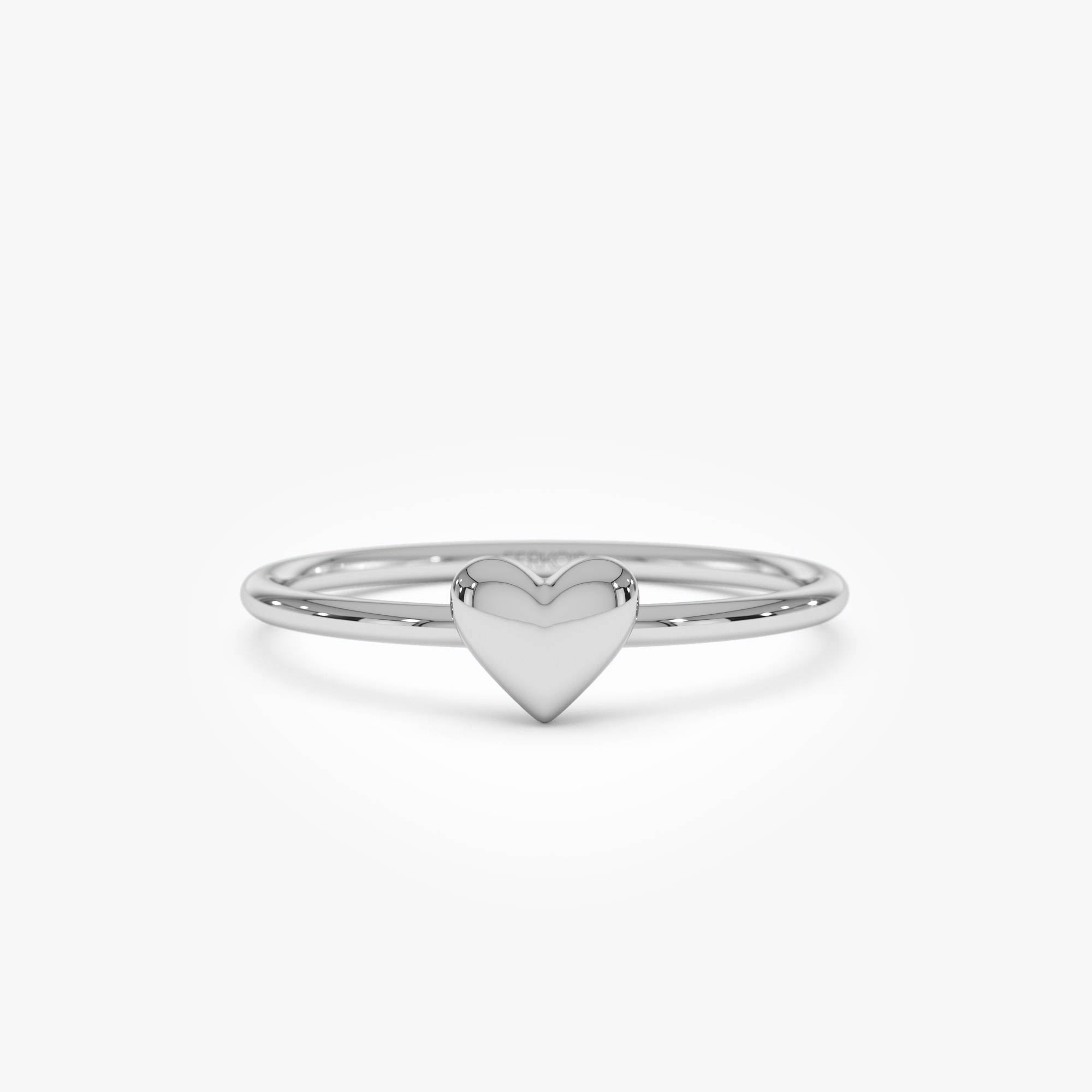 OBFJ0522 - 14k Bubble Heart Ring 9