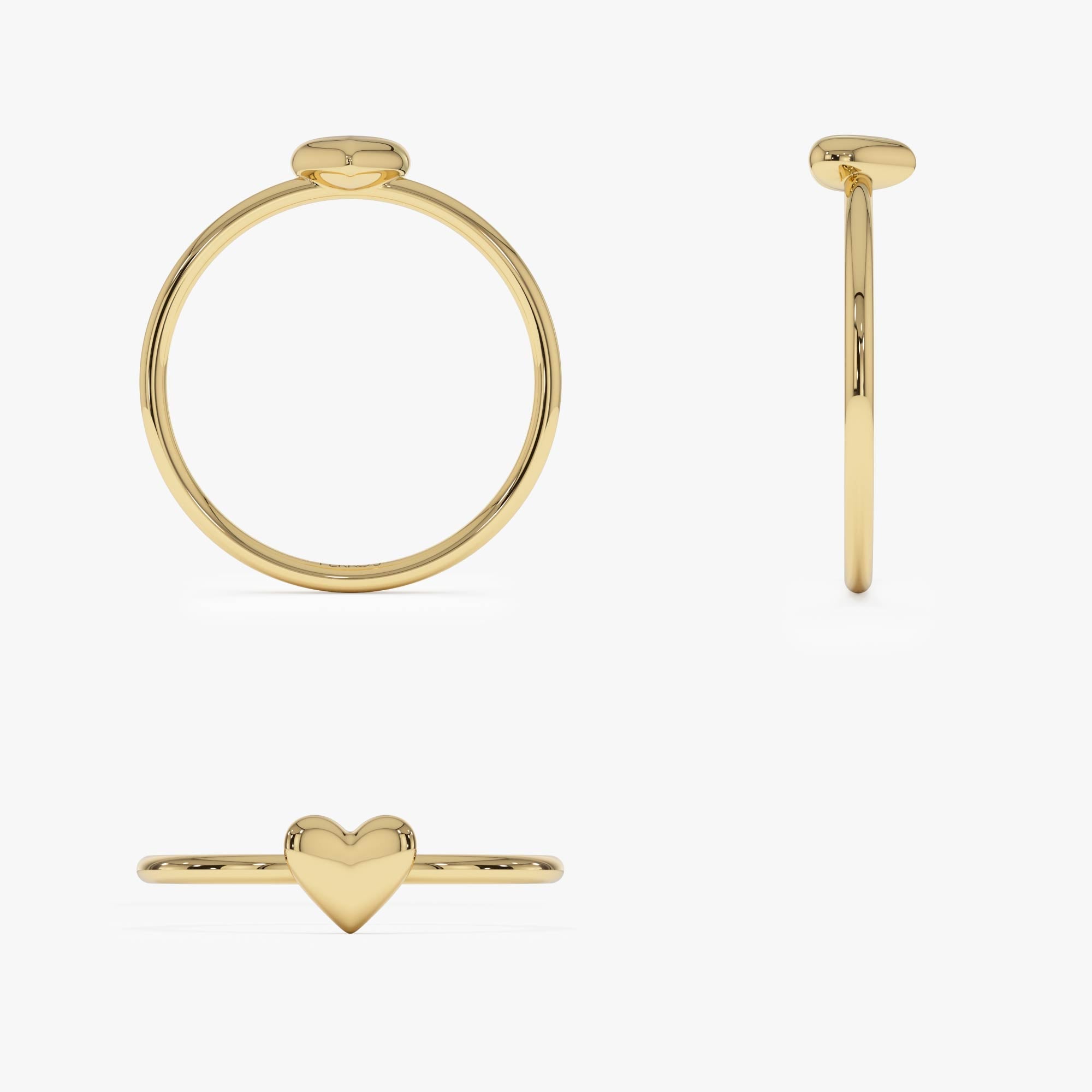 OBFJ0522 - 14k Bubble Heart Ring 11