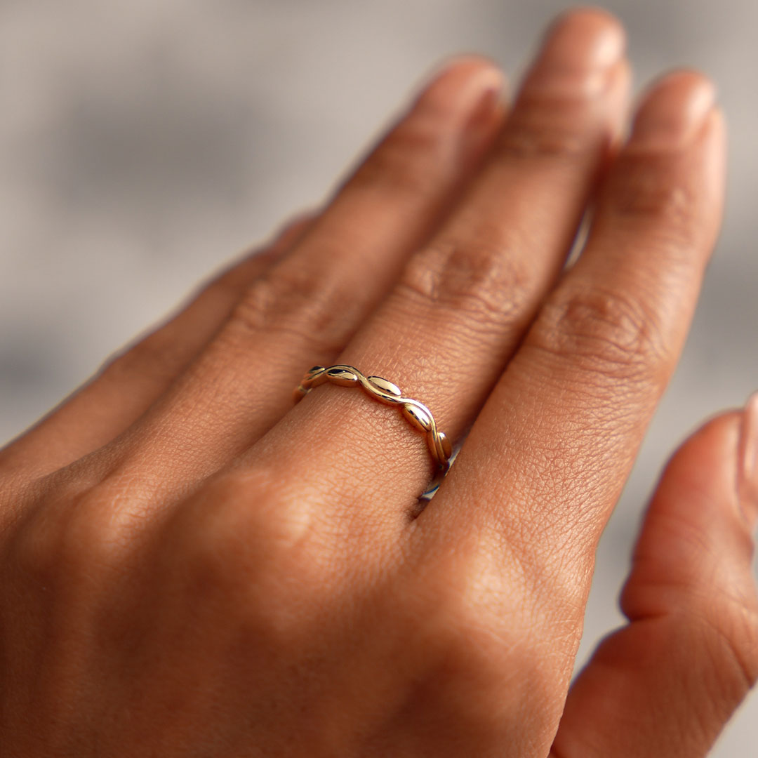 OBFJ0432 - 14K Oval Link Band Ring 2