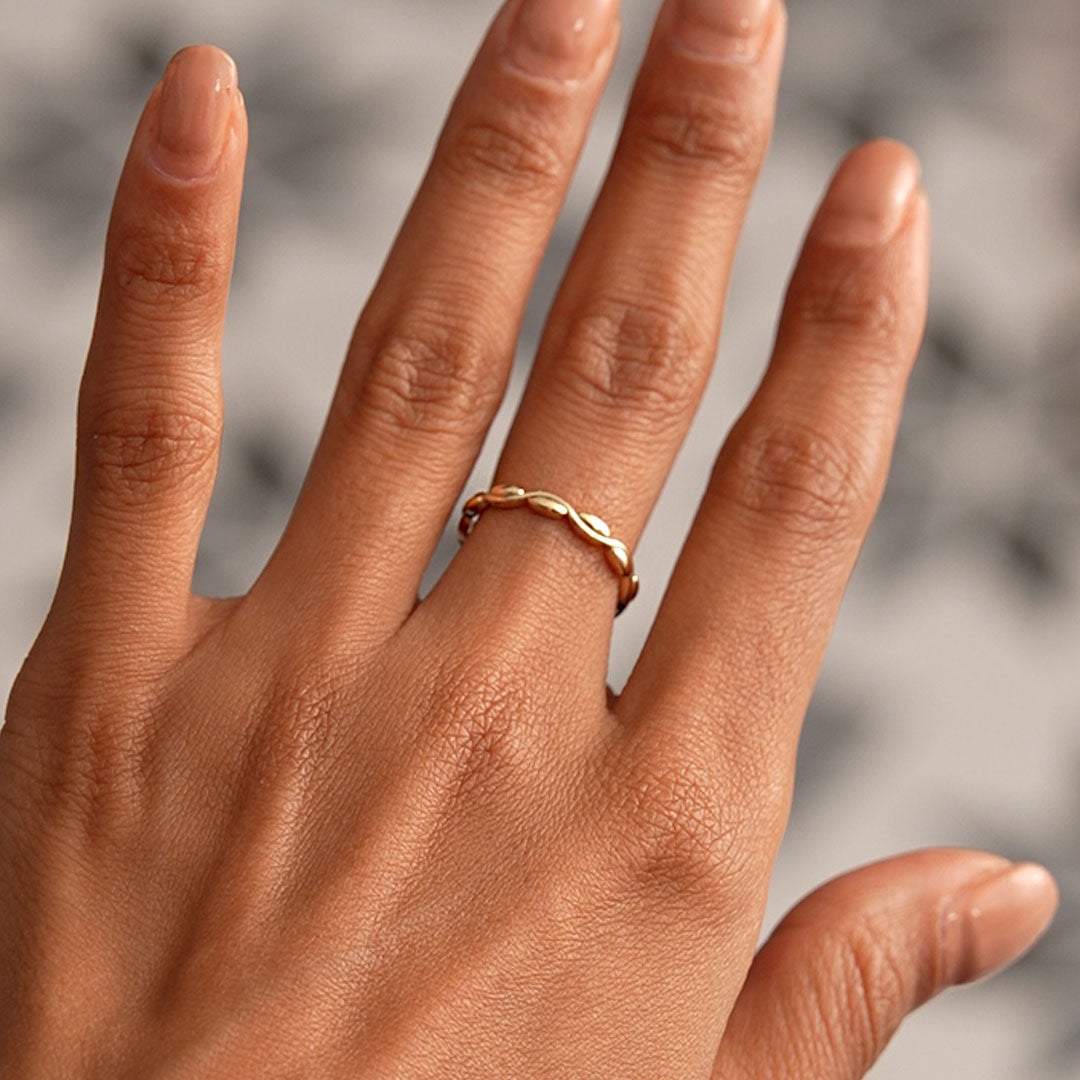 OBFJ0432 - 14K Oval Link Band Ring 3