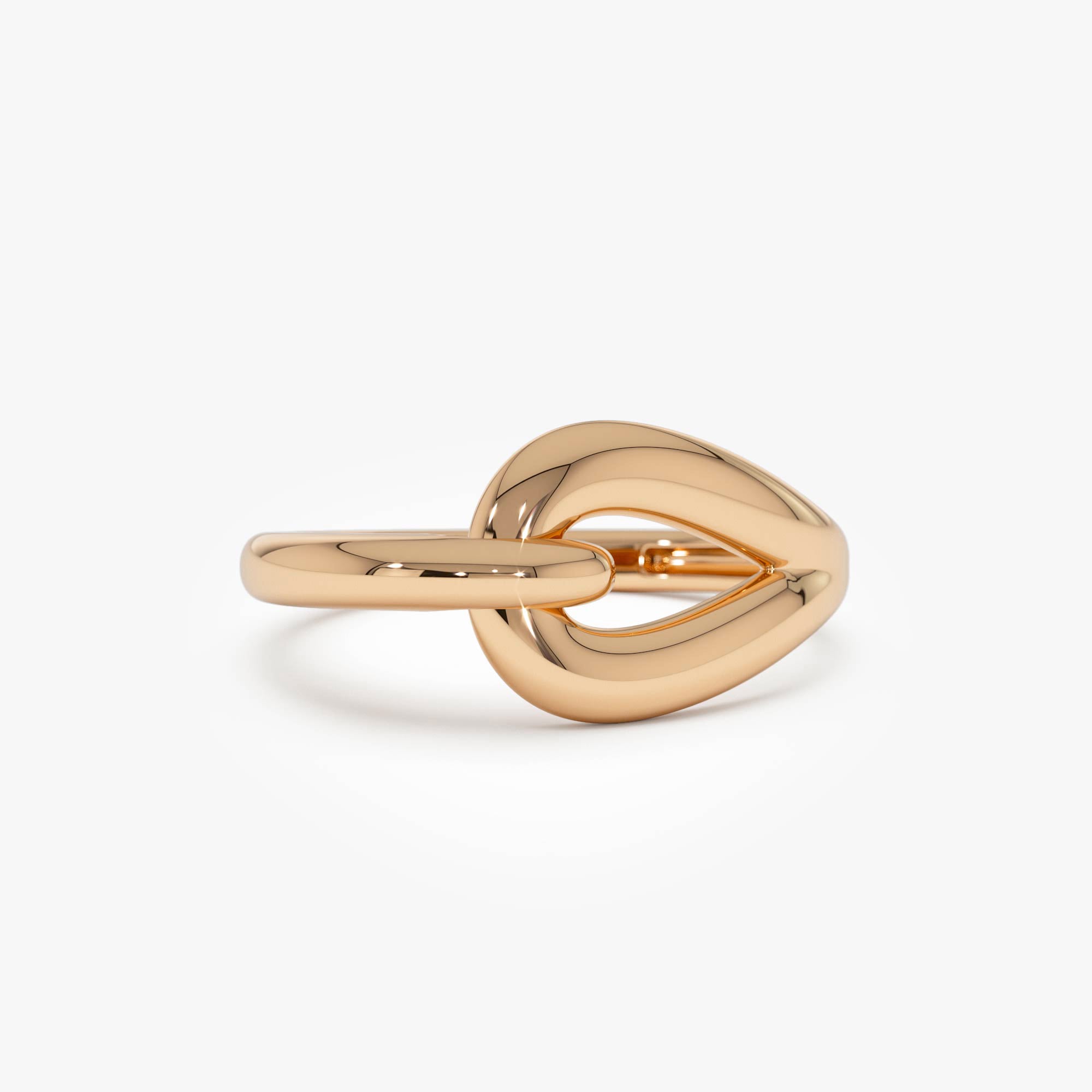 OBFJ0530 - 14k Gold Modern Knot Ring 6