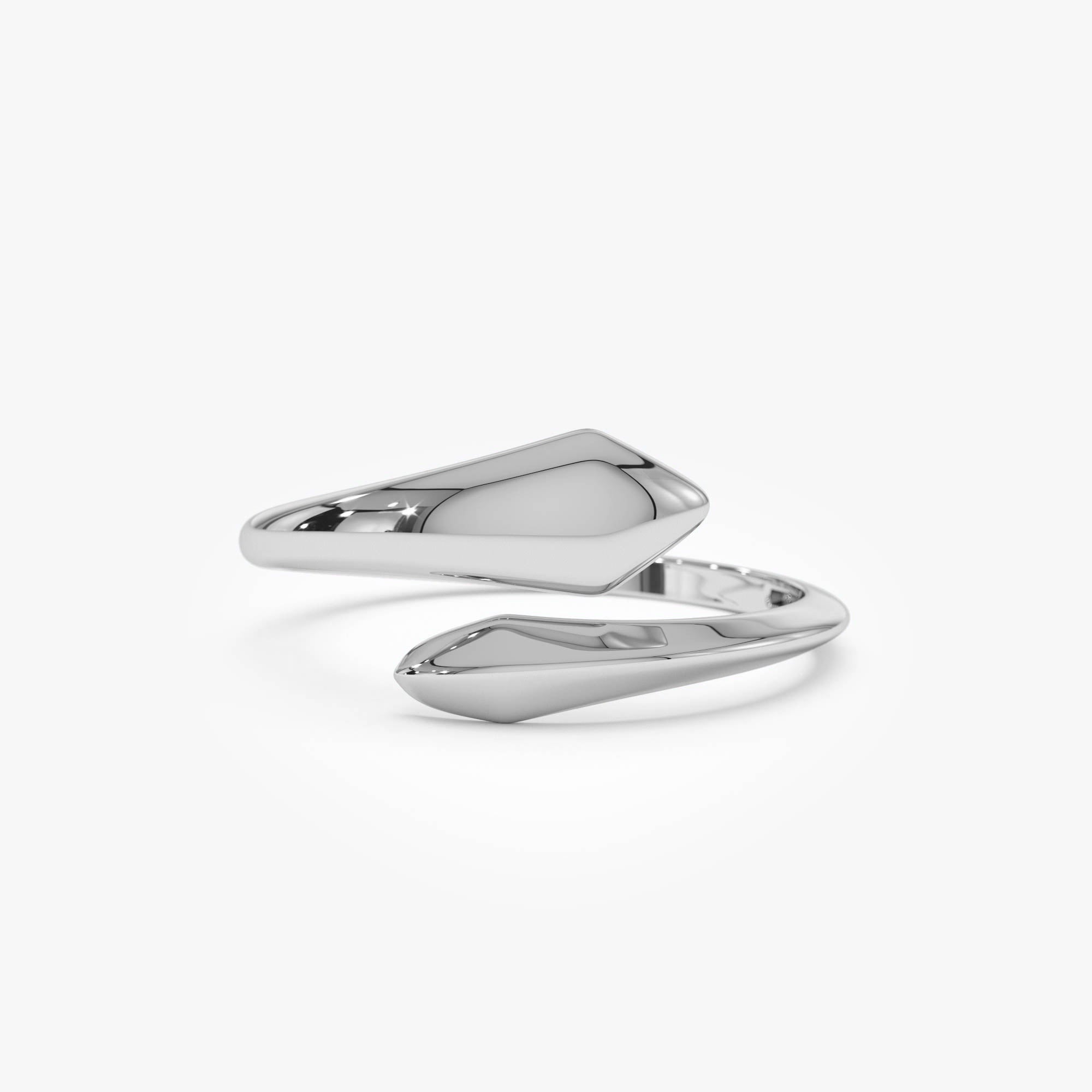 OBFJ0515 - 14K Gold Tapered  Bypass Ring 6
