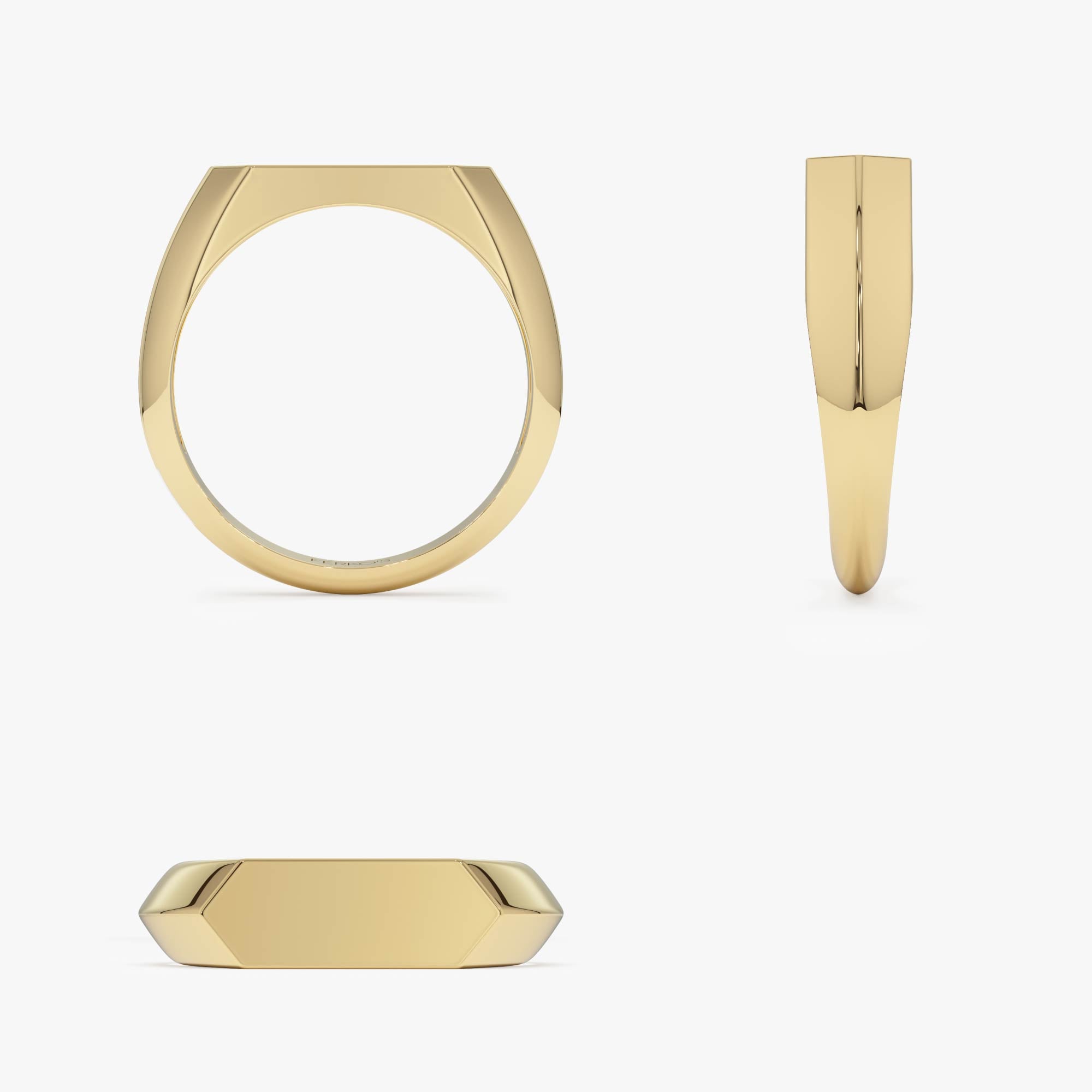 OBFJ0430 - 14k Gold Geometric Band 10