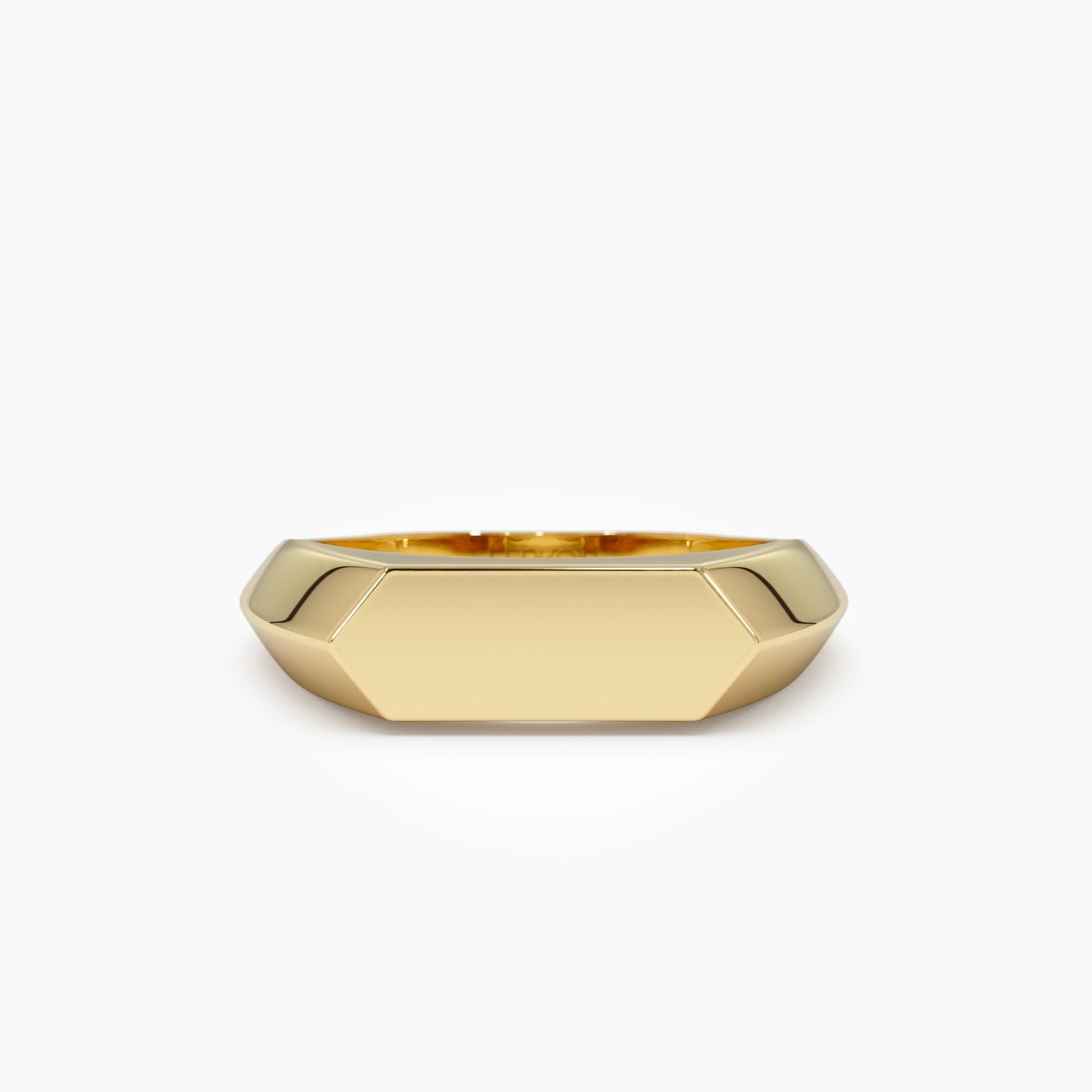 OBFJ0430 - 14k Gold Geometric Band 1