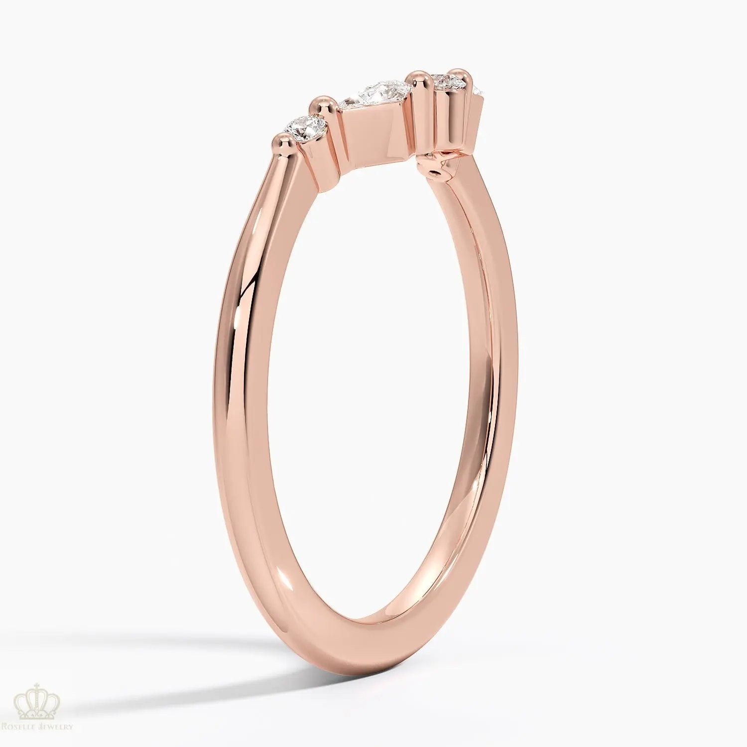 Cometa Contoured Wedding Band Ring - LR104 Camélia™