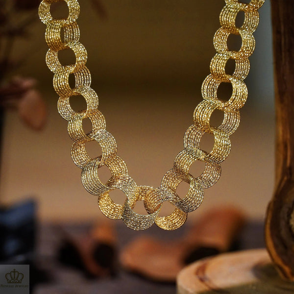 KNC001 - Plain gold wrap necklace Adamas Gems